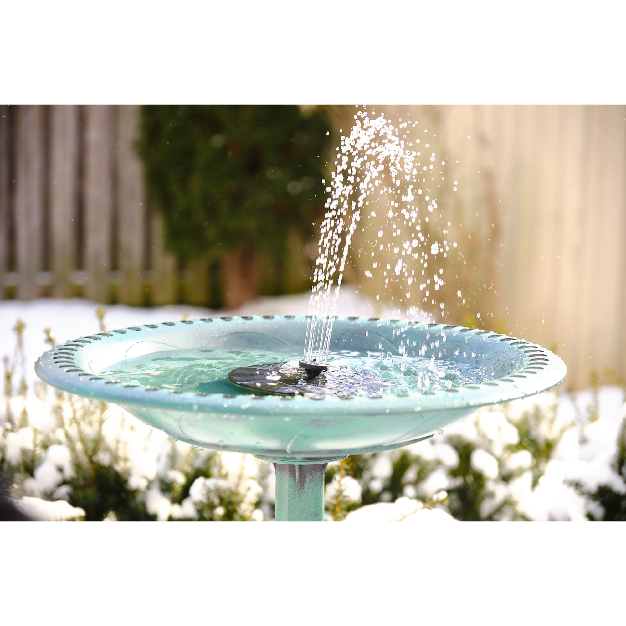 Armstrong Wild Bird Food Feather & Forge Solar-Powered Fountain Accessory, Black