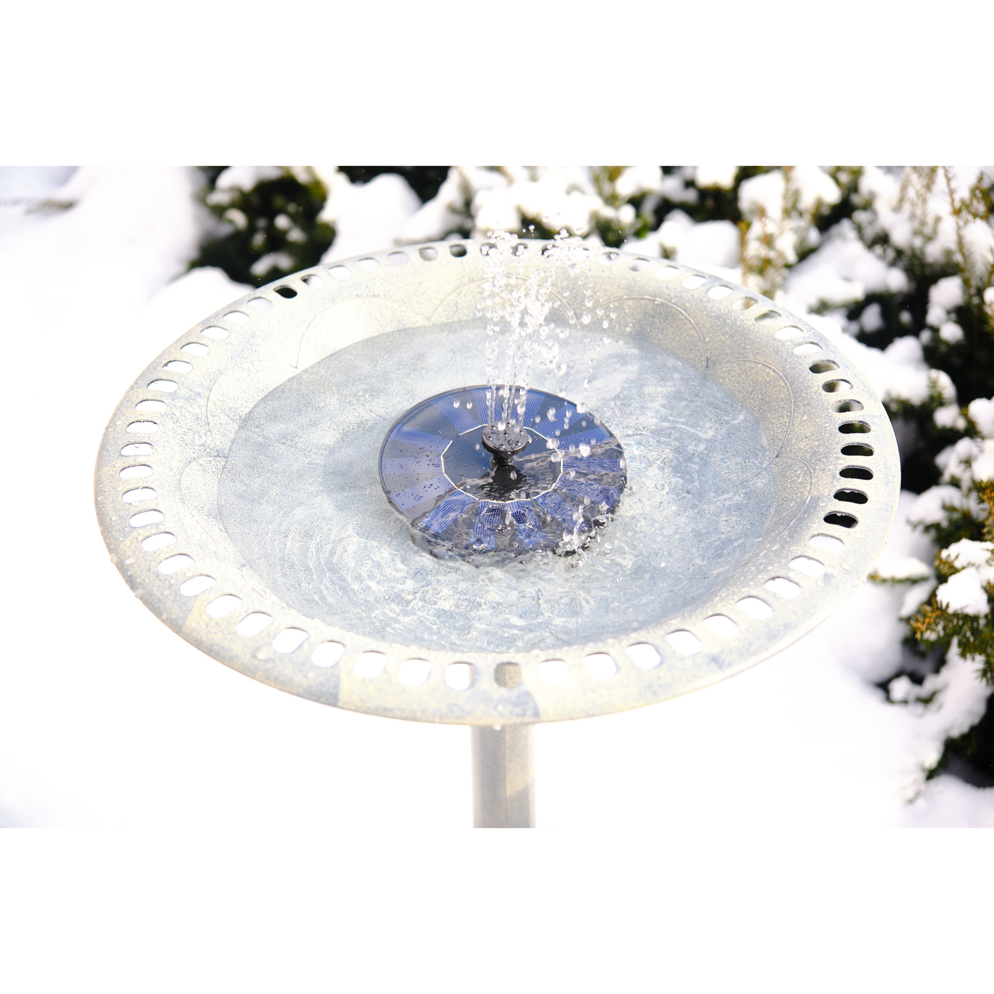 Armstrong Wild Bird Food Feather & Forge Solar-Powered Fountain Accessory, Black