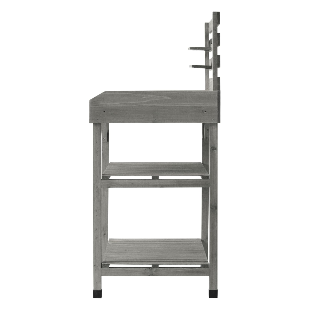 VegTrug Cedar Potting Table for Everyday Gardening, Grey Wash