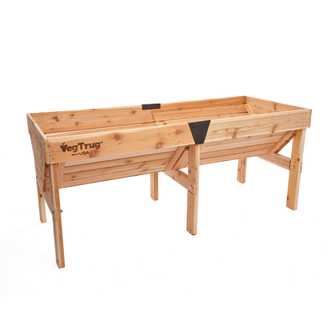 VegTrug Classic Raised Bed Red Uncoated Cedar Wood Planter, Natural, Medium 1.8m - Made in USA
