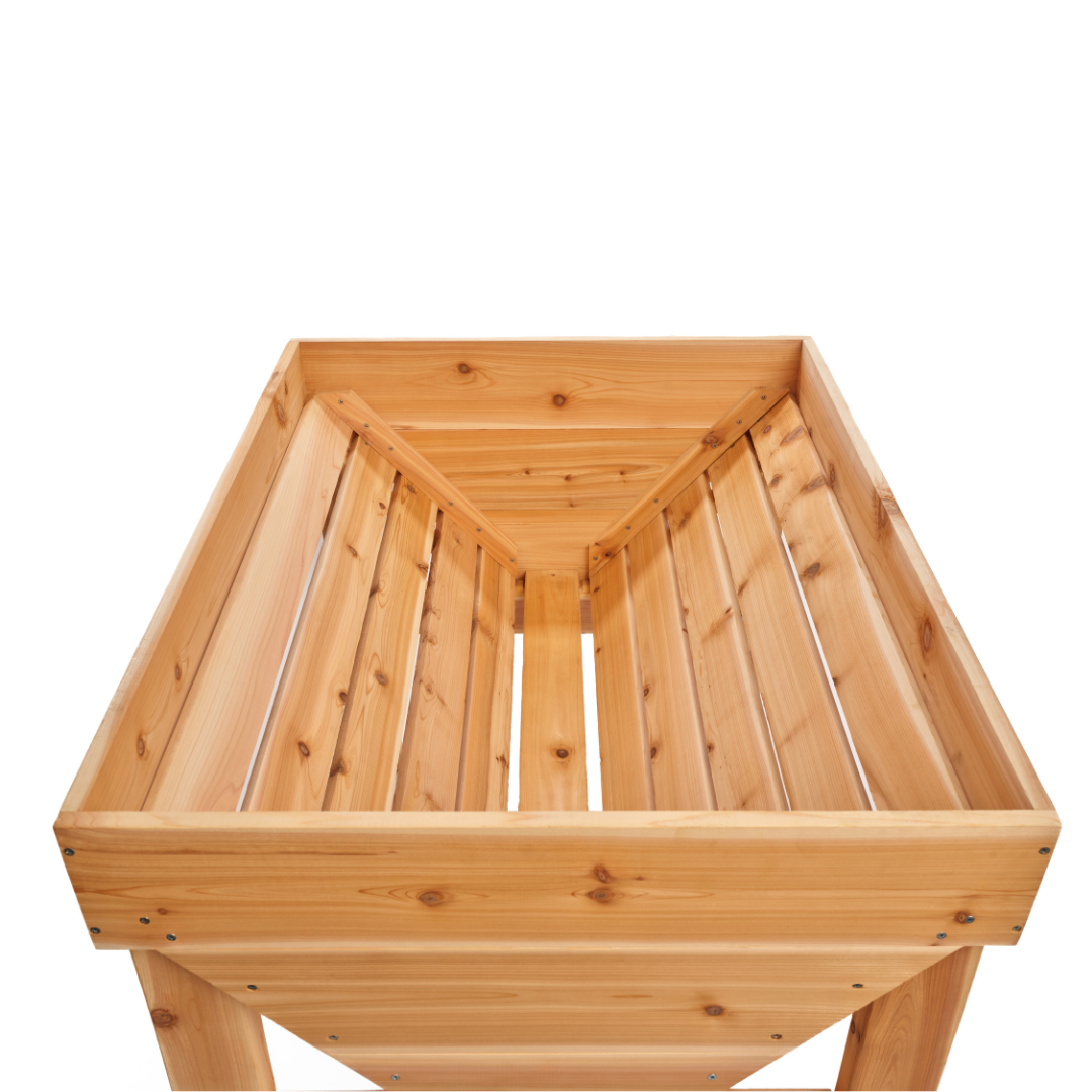 VegTrug Classic Raised Bed Uncoated Red Cedar Wood Planter, Natural, Small 1m - Made in USA