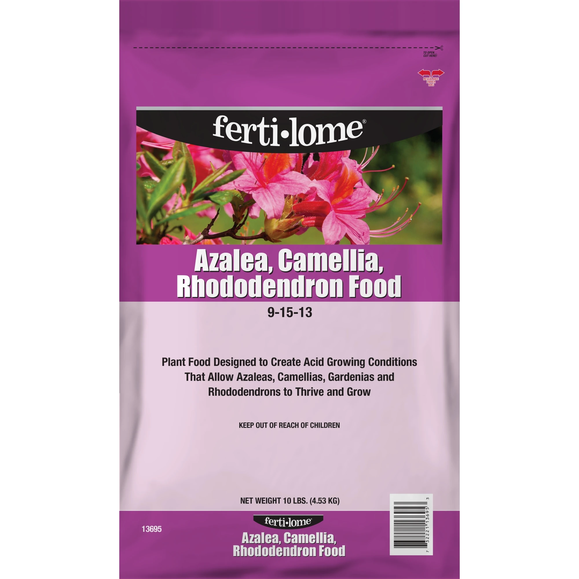Fertilome Azalea, Camellia, Rhododendron Food 9-15-13 Fertilizer Granules, 10lbs