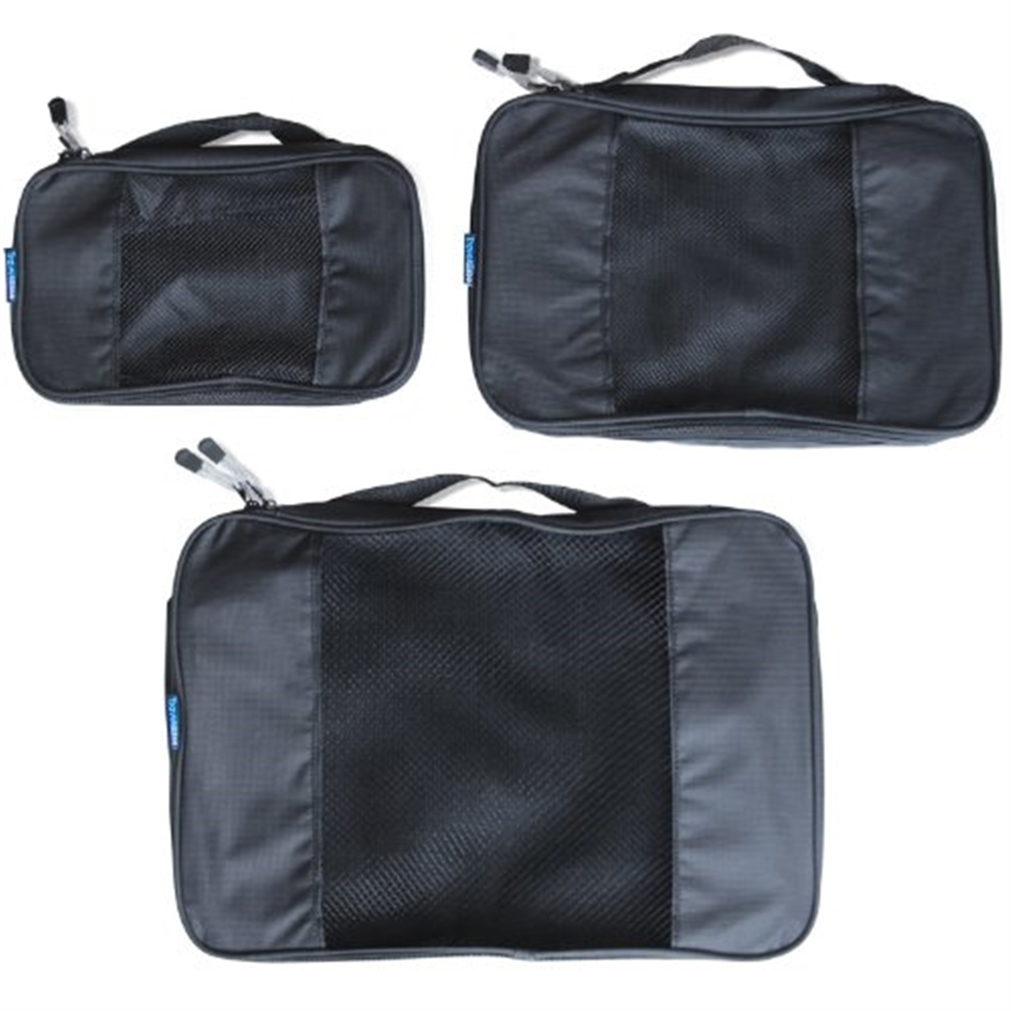 TravelWise Luggage Organizing Zippered Mesh Packing Cube Set, 3 Sizes