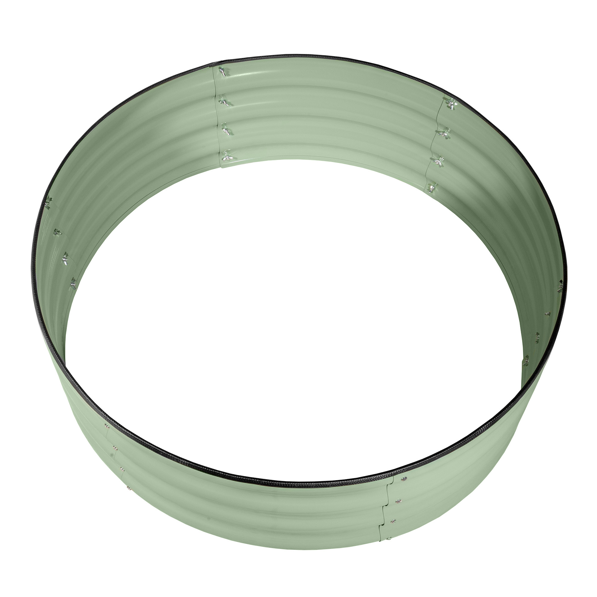 Garden Elements Metal Raised Garden Bed, Round, Light Green