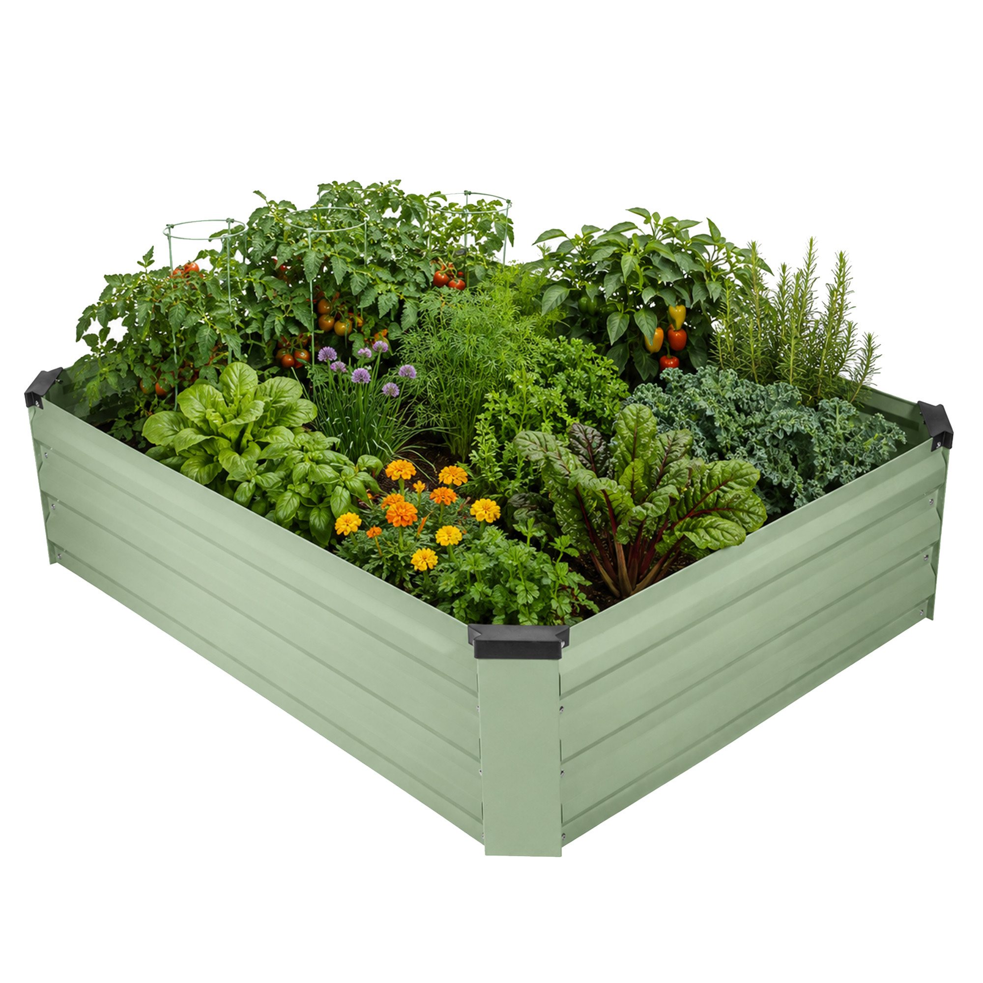 Garden Elements Metal Raised Garden Bed, Rectangle