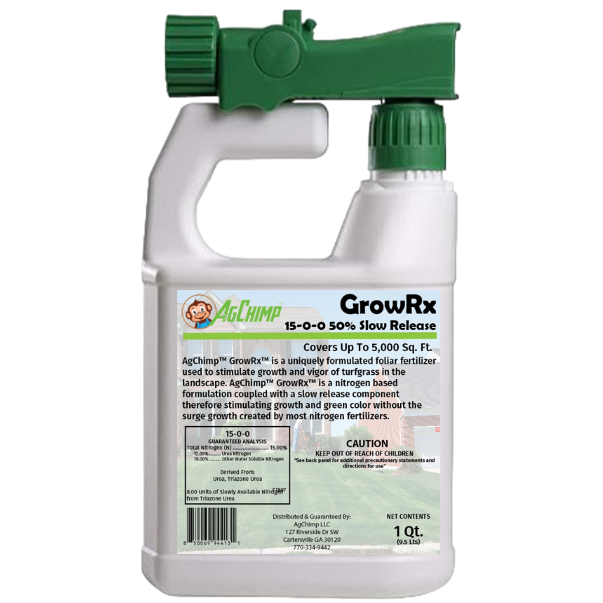 AgChimp GrowRx Ready-to-Use Dual-Phase Nitrogen Liquid Fertilizer, 1qt