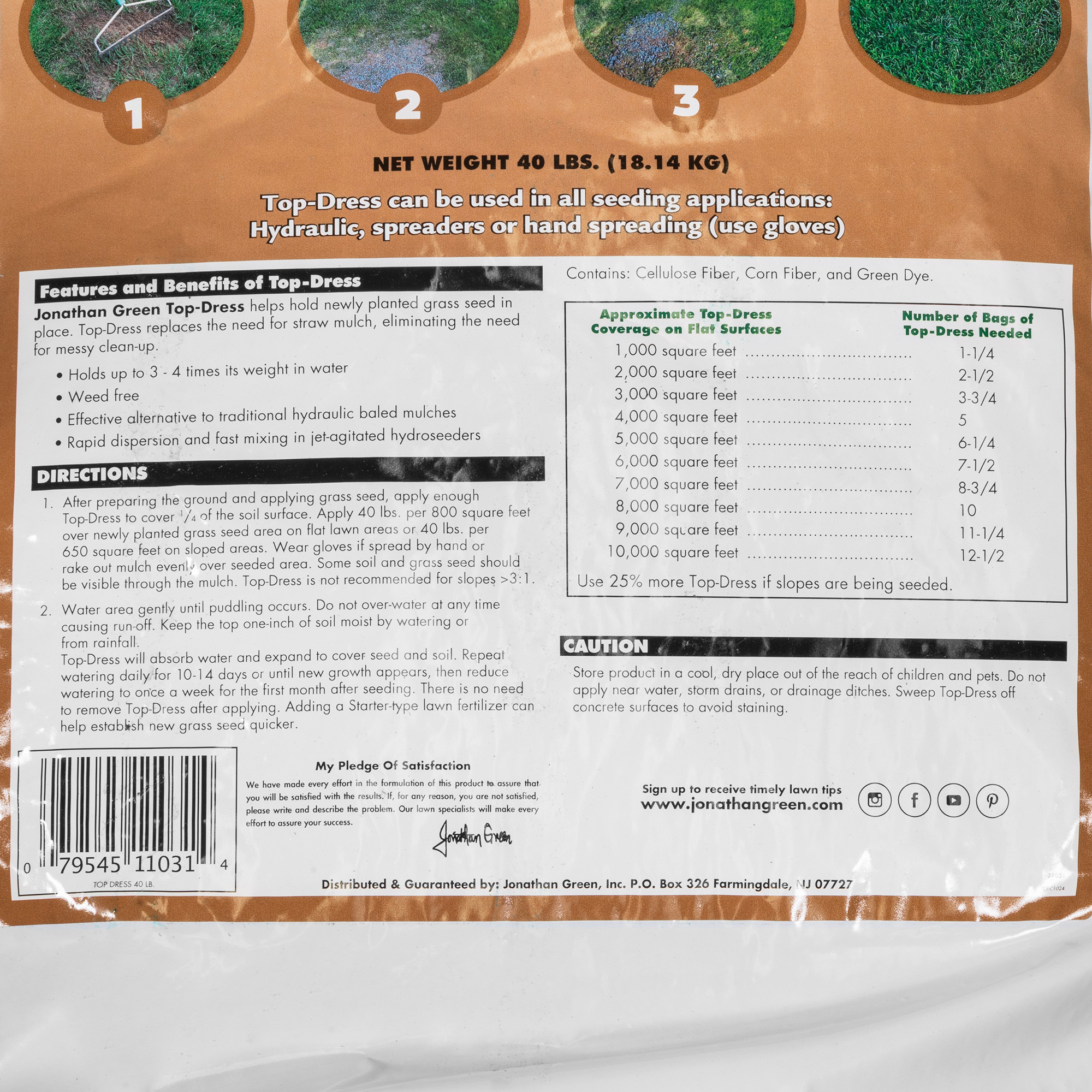 Jonathan Green Top Dress Seedling Cover and Germination Enhancer, 40lb