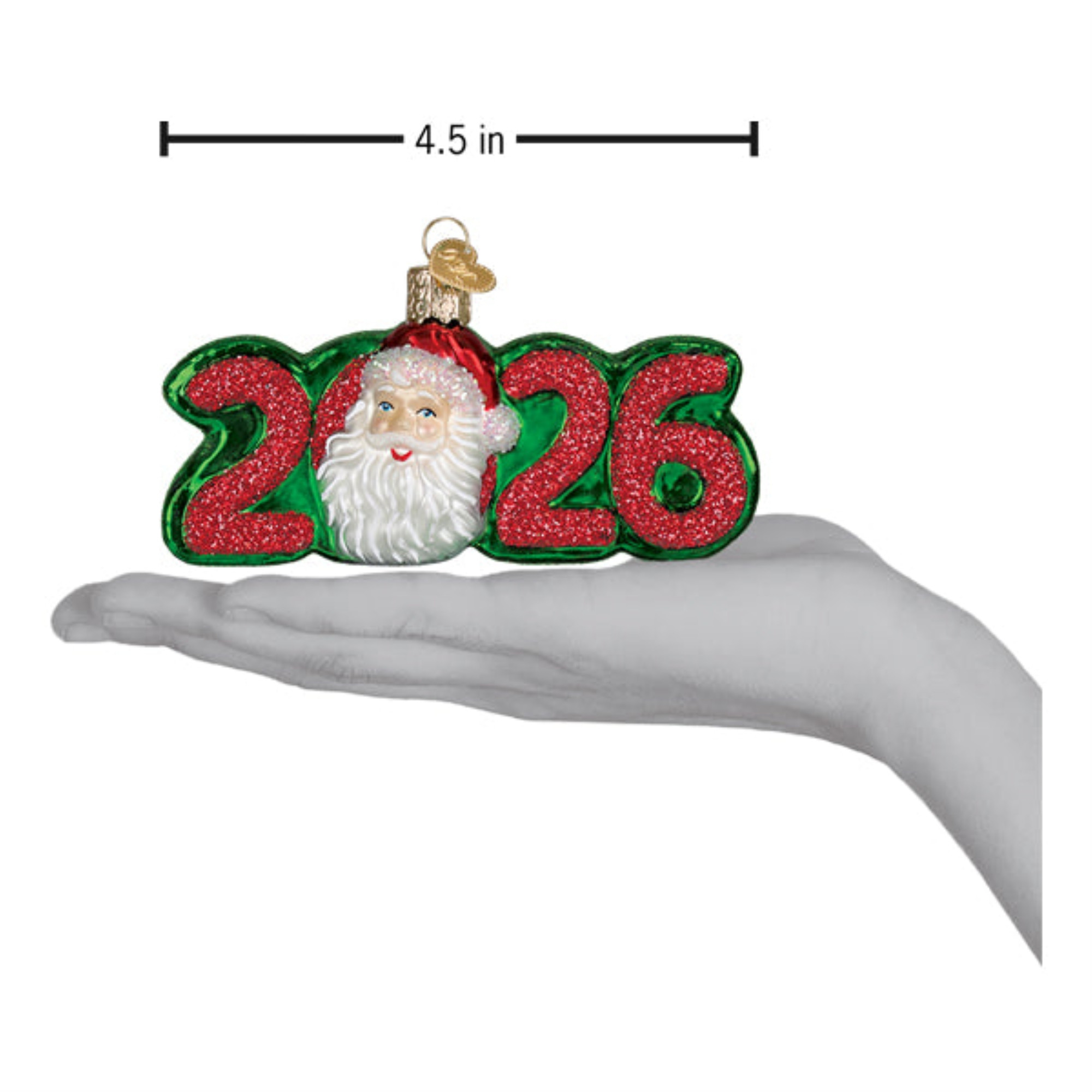 Old World Christmas Blown Glass Ornament for Christmas Tree, 2026 Santa