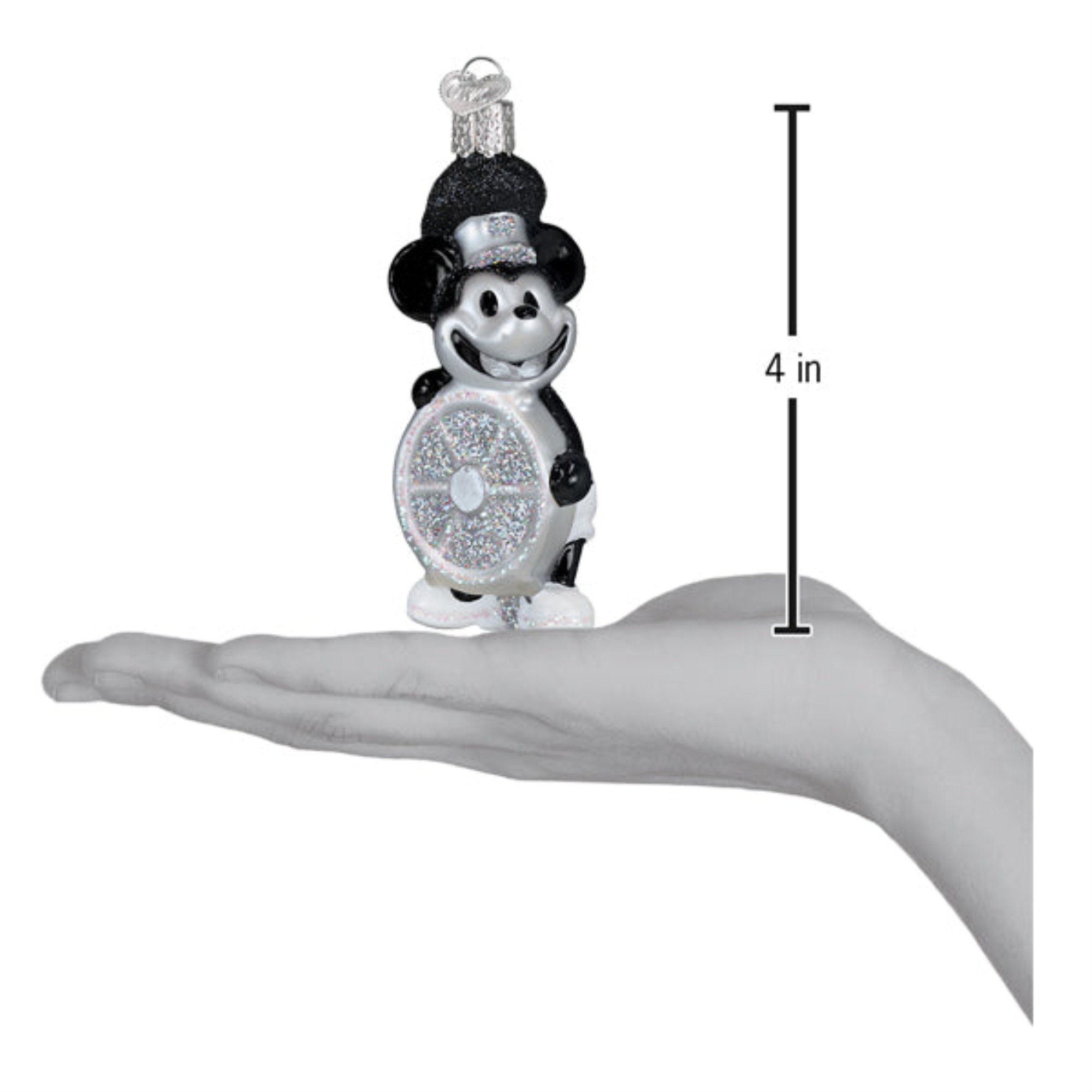 Old World Christmas Blown Glass Tree Ornament, Steamboat Willie Skipper