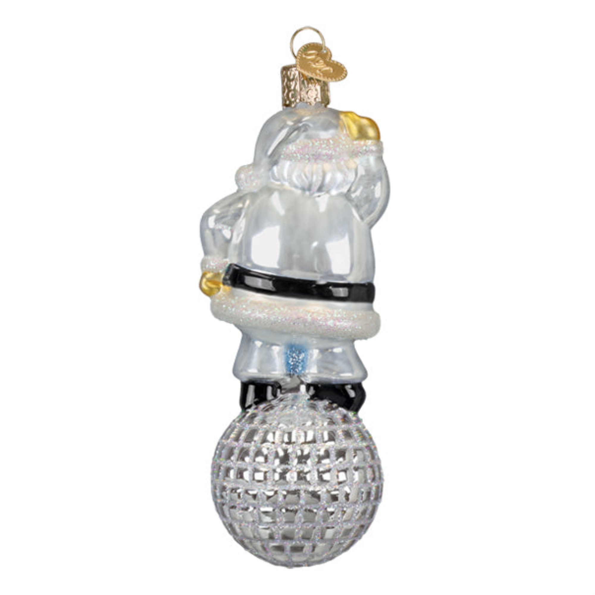 Old World Christmas Blown Glass Ornament for Christmas Tree, Disco Fever Santa