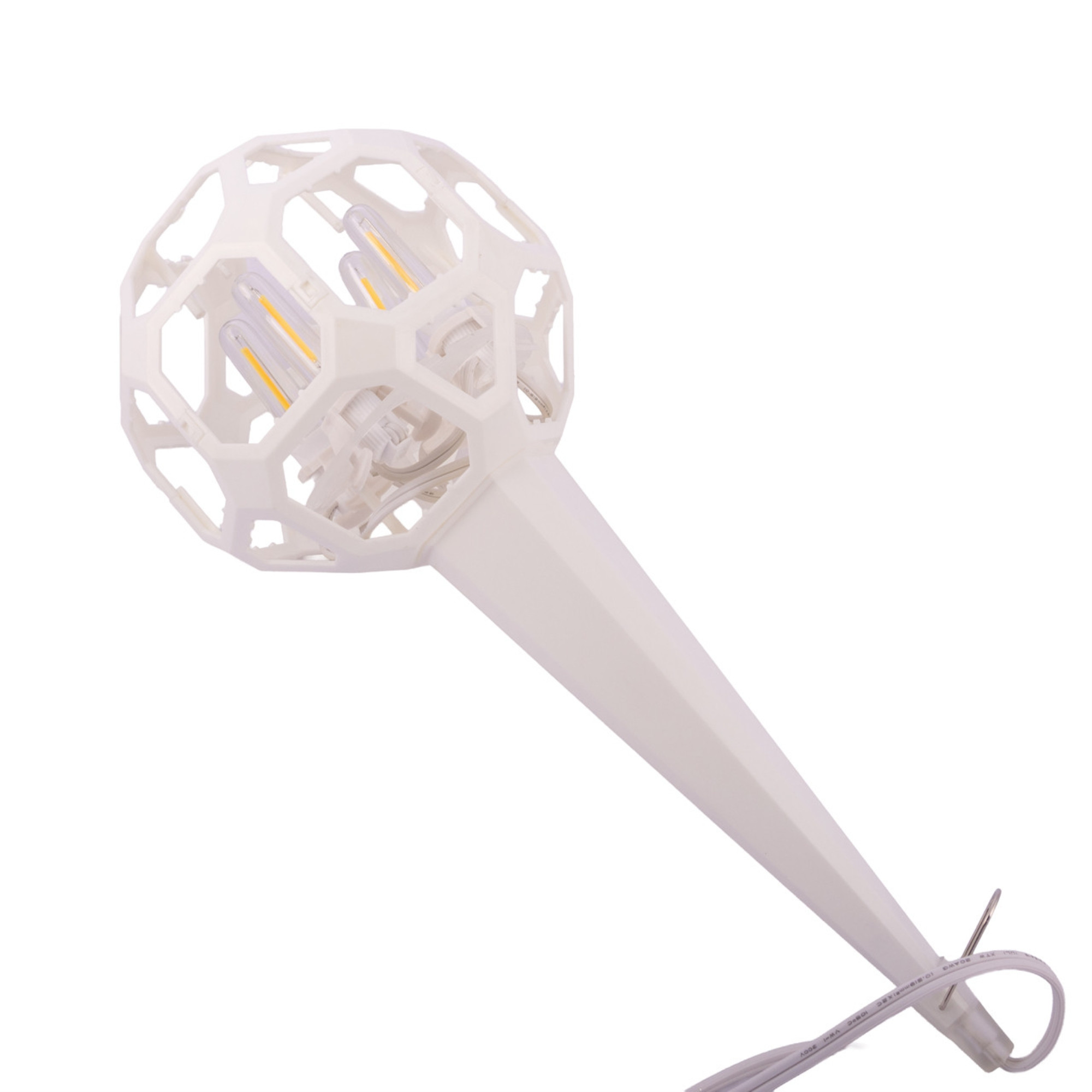 Kurt Adler White Crackle Moravian Star with Warm White LED Lighting, 24"