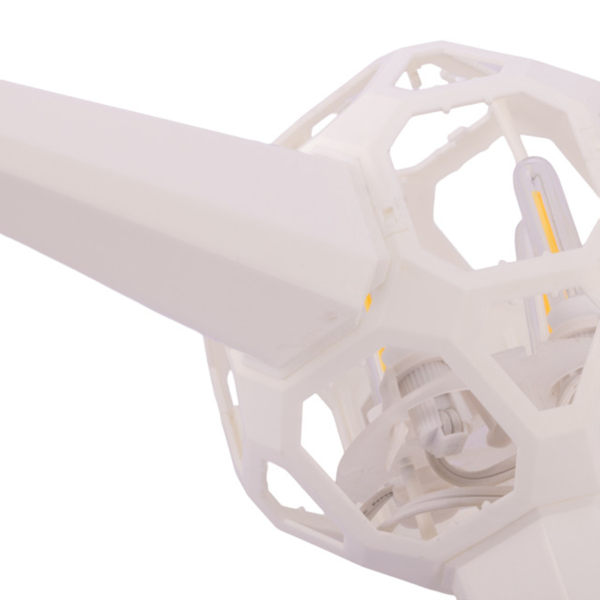 Kurt Adler White Crackle Moravian Star with Warm White LED Lighting, 24"