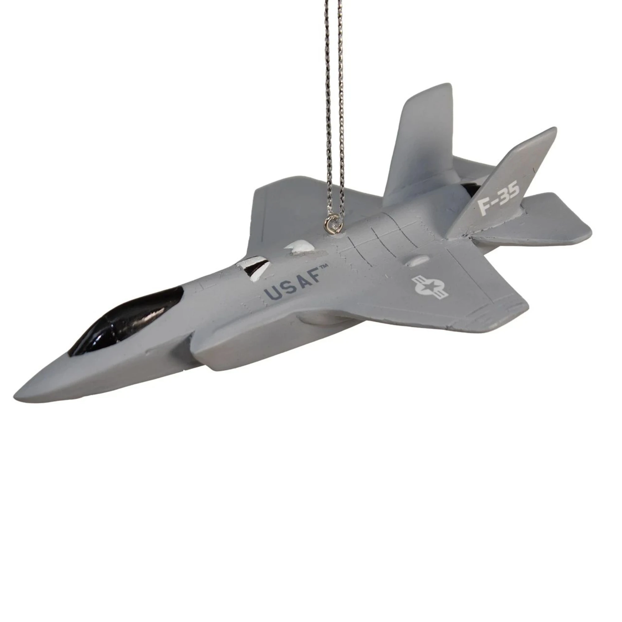 Kurt Adler Officially Licensed U.S. Air Force F-35 Jet Resin Ornament, 4"