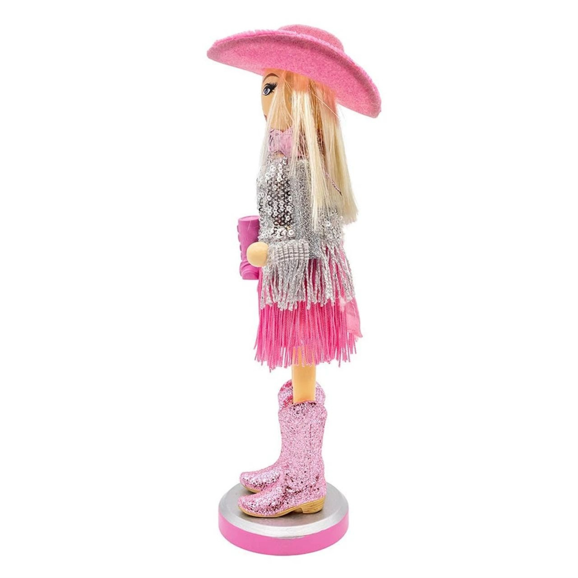 Kurt Adler Wooden Nutcracker Collection, Honky Tonk Cowgirl, 12"