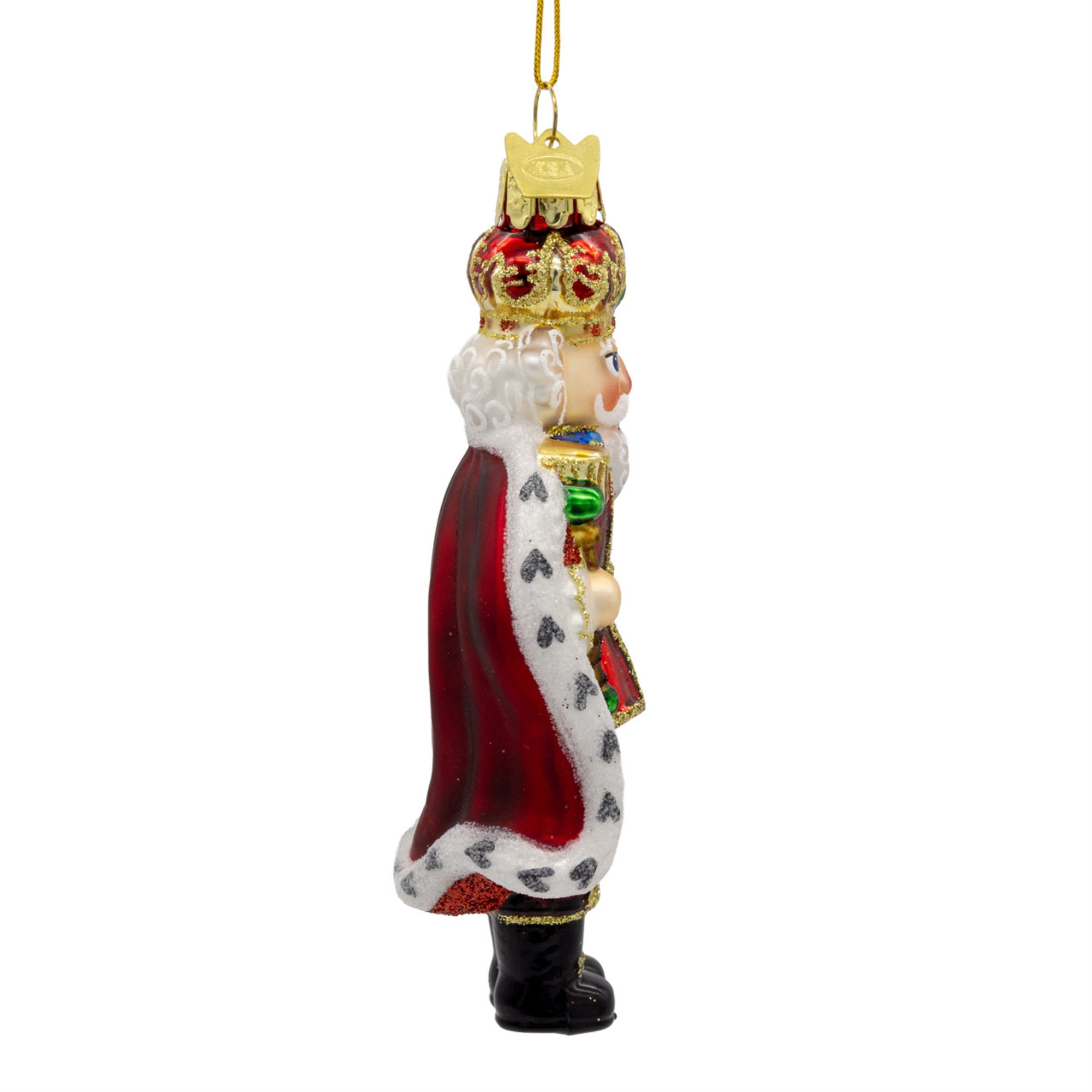 Kurt Adler Noble Gems Collection, Glass King Nutcracker Ornament, 5"