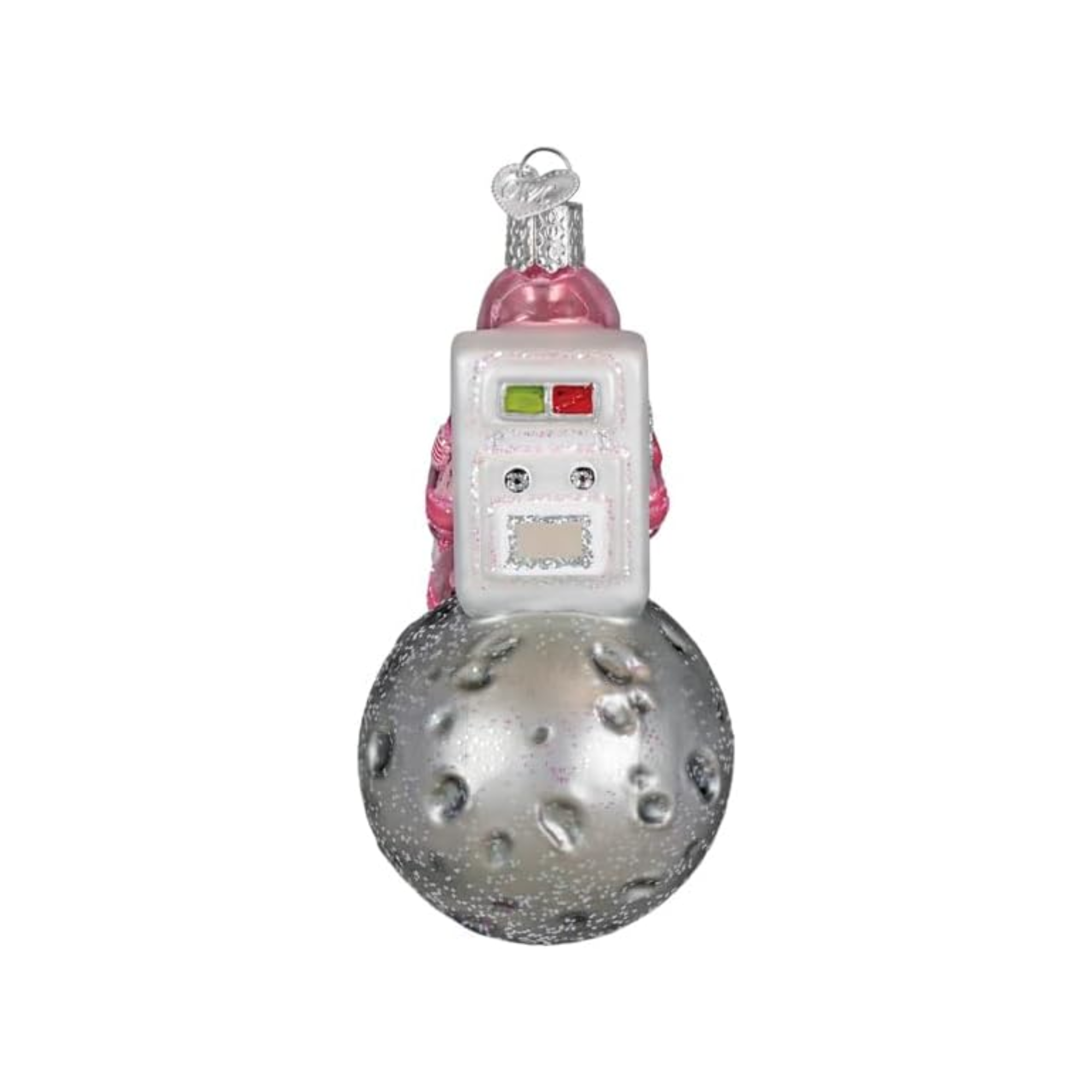 Old World Christmas Blown Glass Collection Astronaut Ornament, Pink
