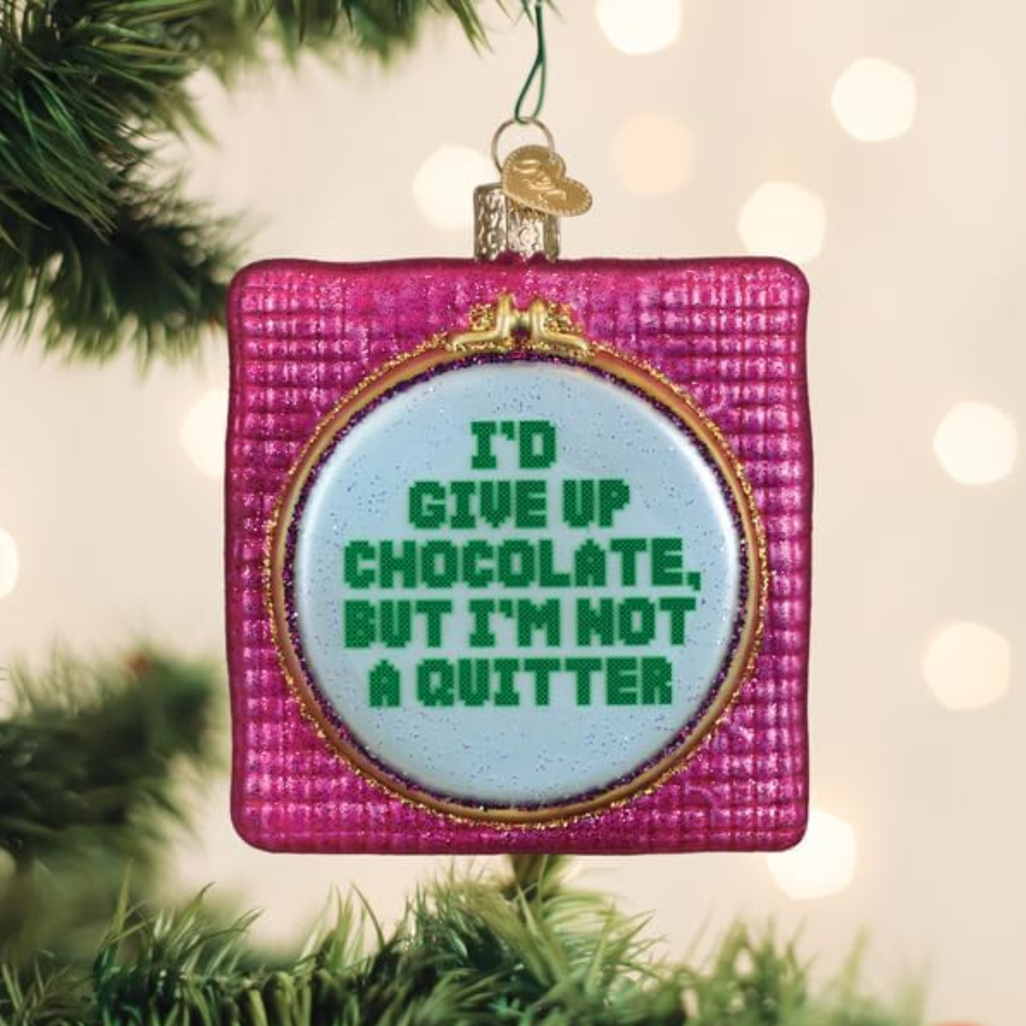 Old World Christmas Blown Glass Ornament Collection, I’d Give up Chocolate..
