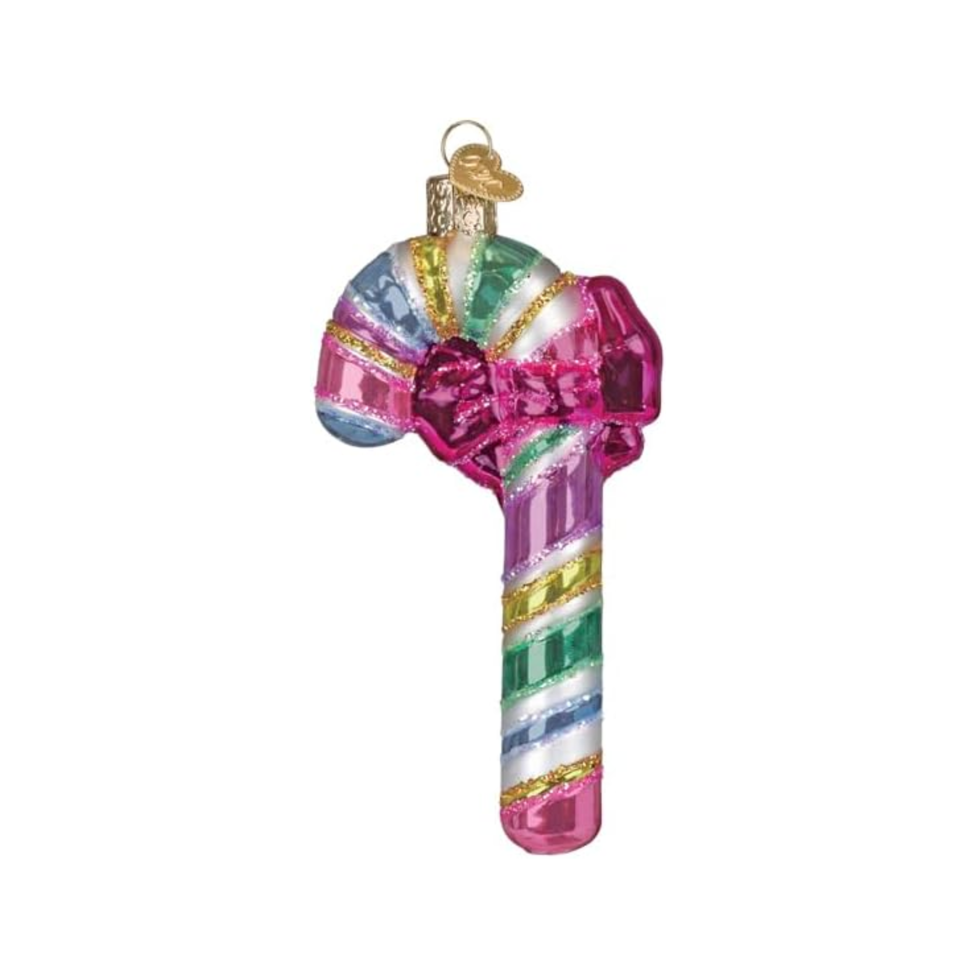 Old World Christmas Blown Glass Ornament Collection, Pastel Candy Cane