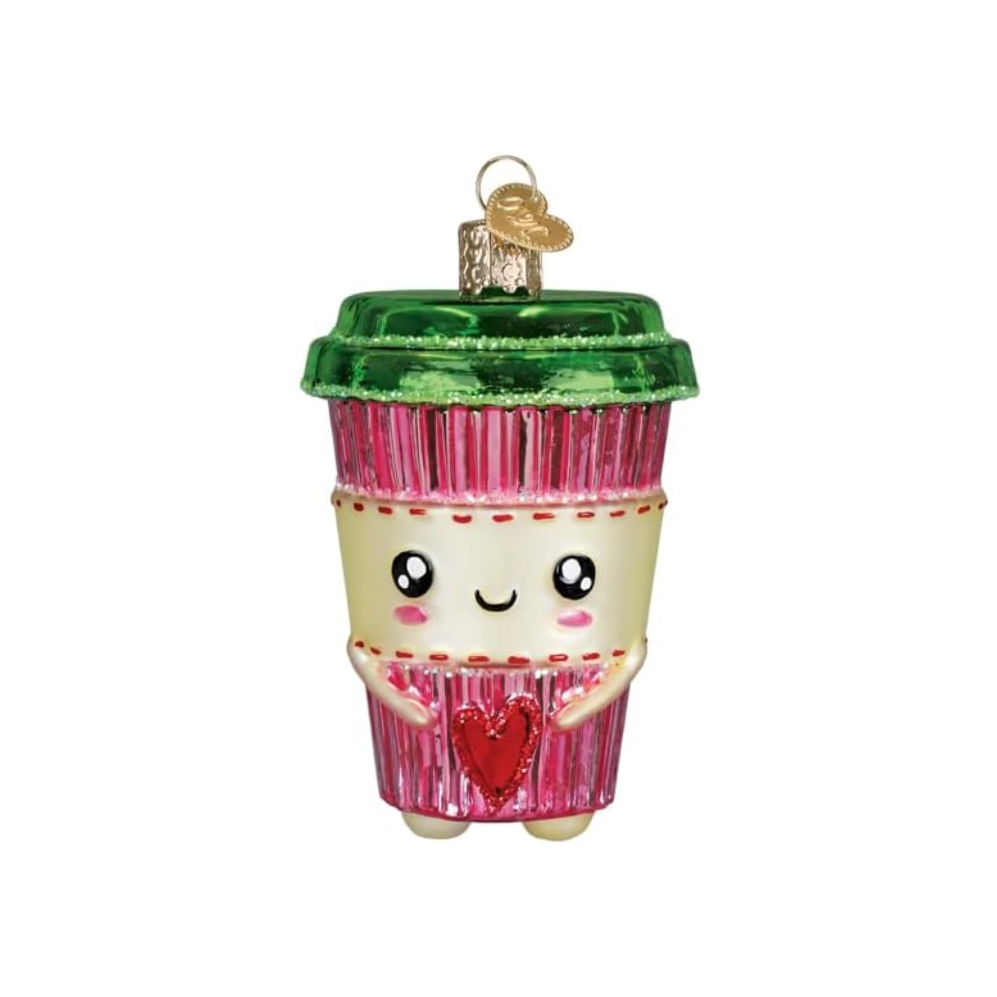 Old World Christmas Blown Glass Ornament Collection, Happy Coffee