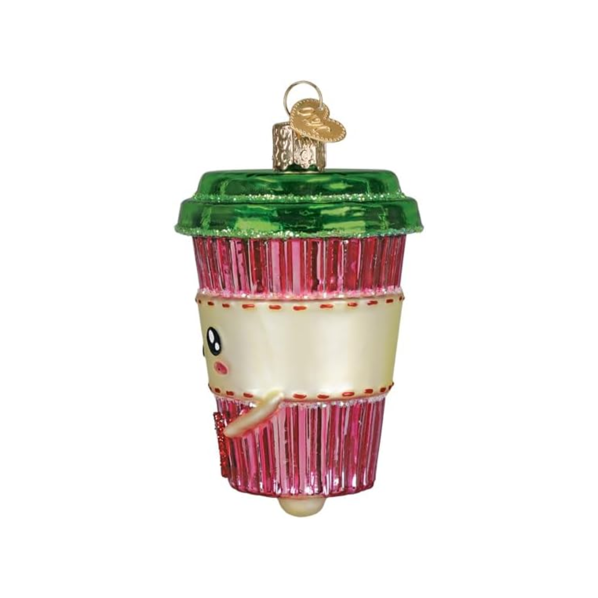 Old World Christmas Blown Glass Ornament Collection, Happy Coffee