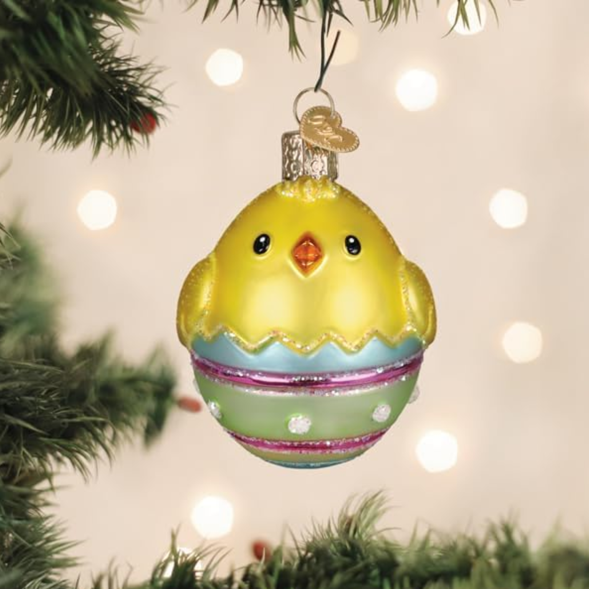 Old World Christmas Blown Glass Ornament Collection, Chick in Easter Egg