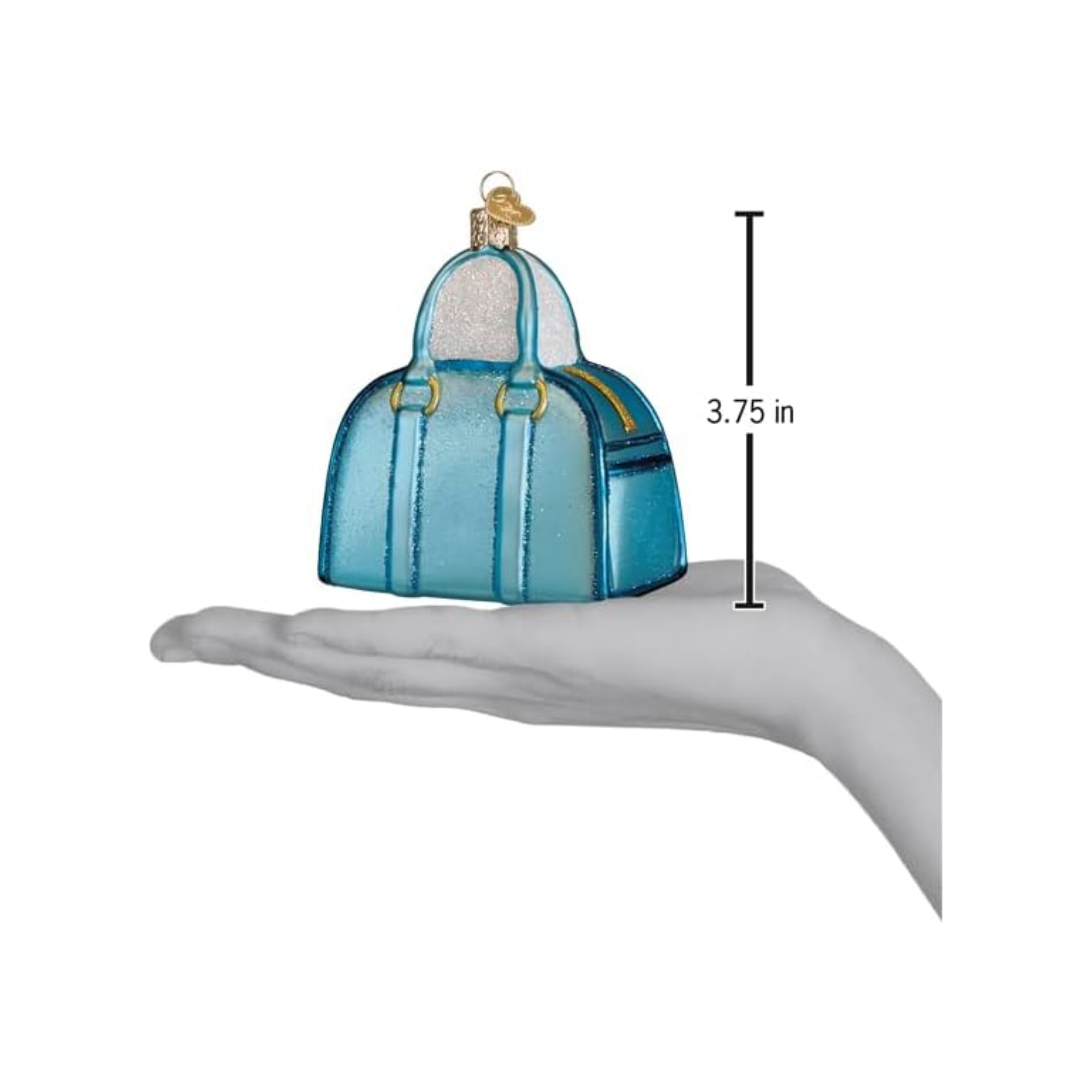 Old World Christmas Blown Glass Ornament Collection, Satchel Purse, Blue