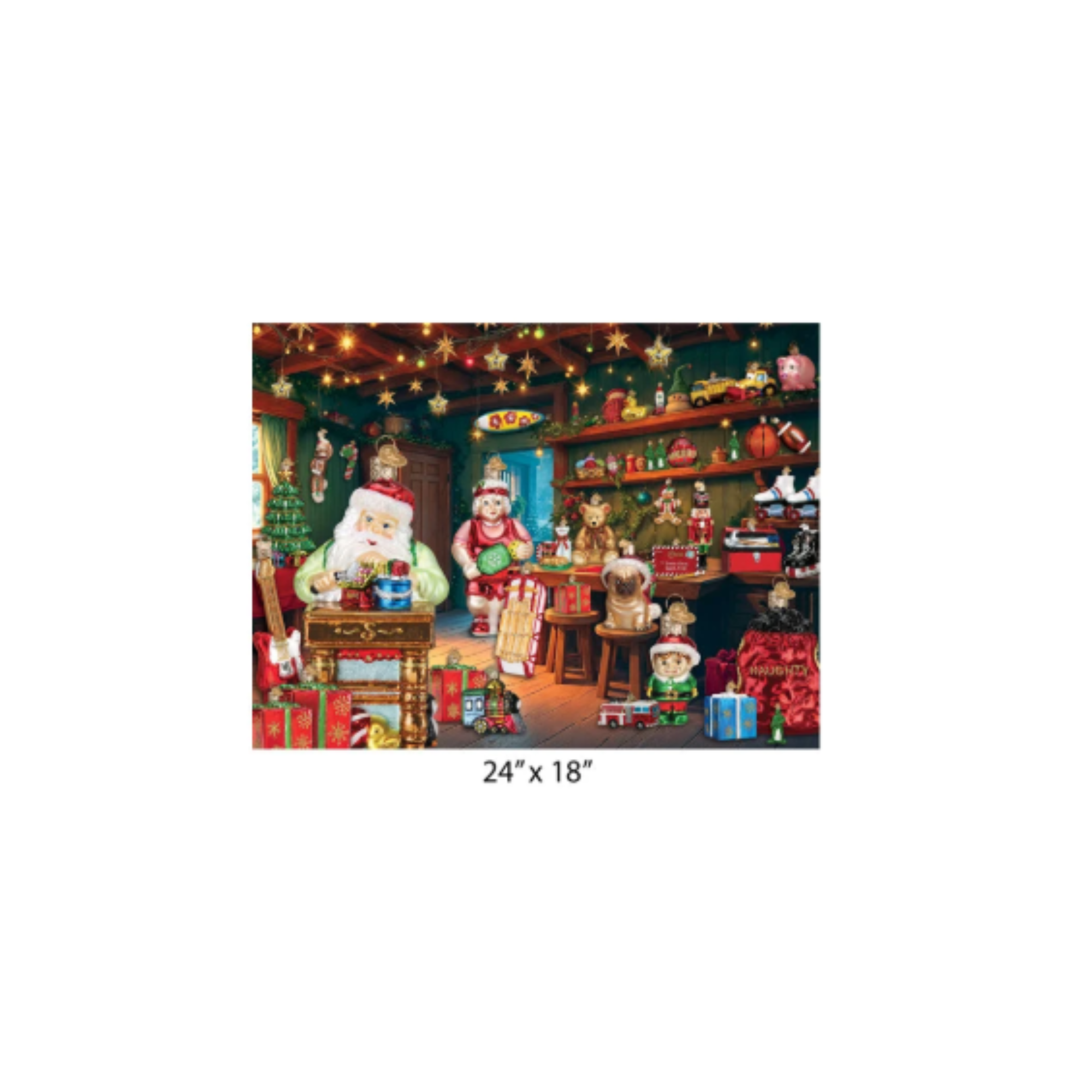 Old World Christmas Puzzle Collection, Santas Workshop, 500 pieces
