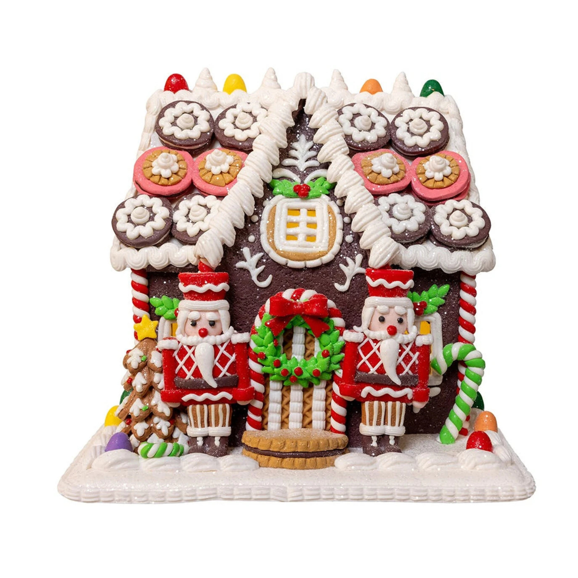 Kurt Adler LED Gingerbread Cookie House, 9.5in