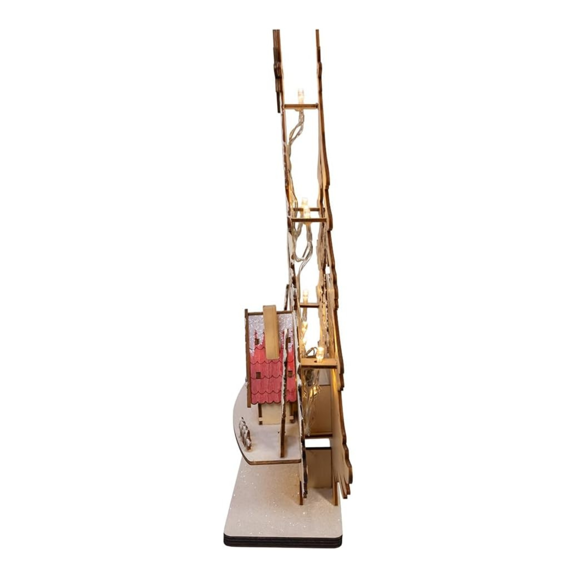 Kurt Adler Battery-Operated LED Tree with Village Scene, 15.5in