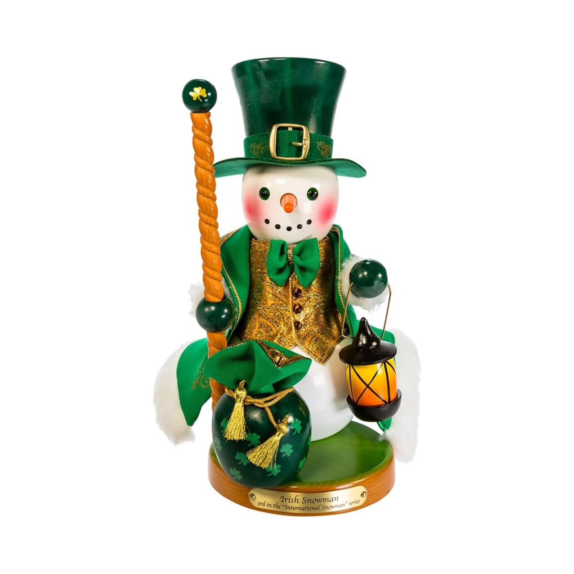 Kurt Adler Steinbach Irish Snowman Nutcracker, 12.5in