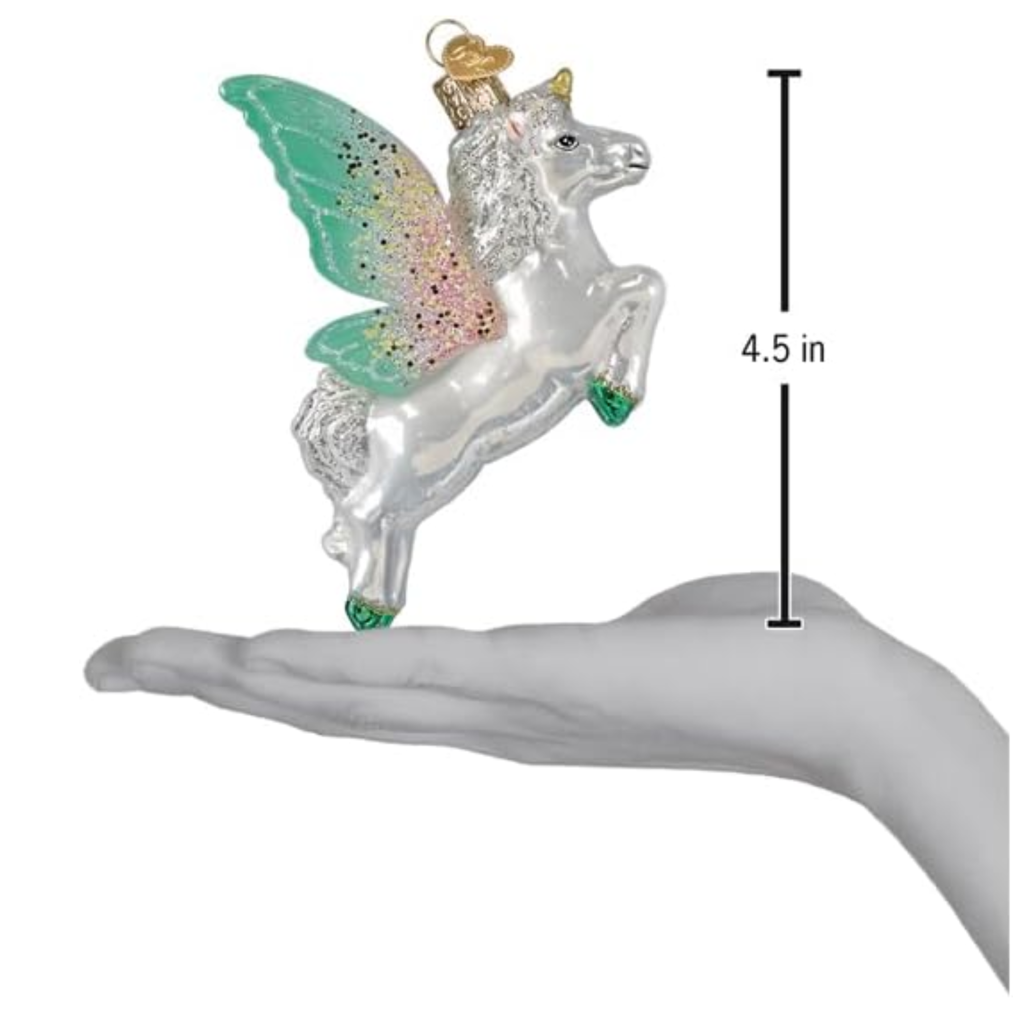 Old World Christmas Blown Glass Ornament for Tree, Radiant Pegasus