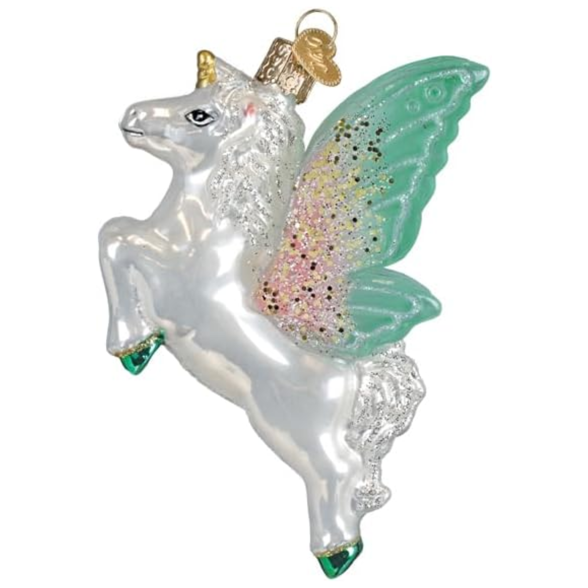 Old World Christmas Blown Glass Ornament for Tree, Radiant Pegasus