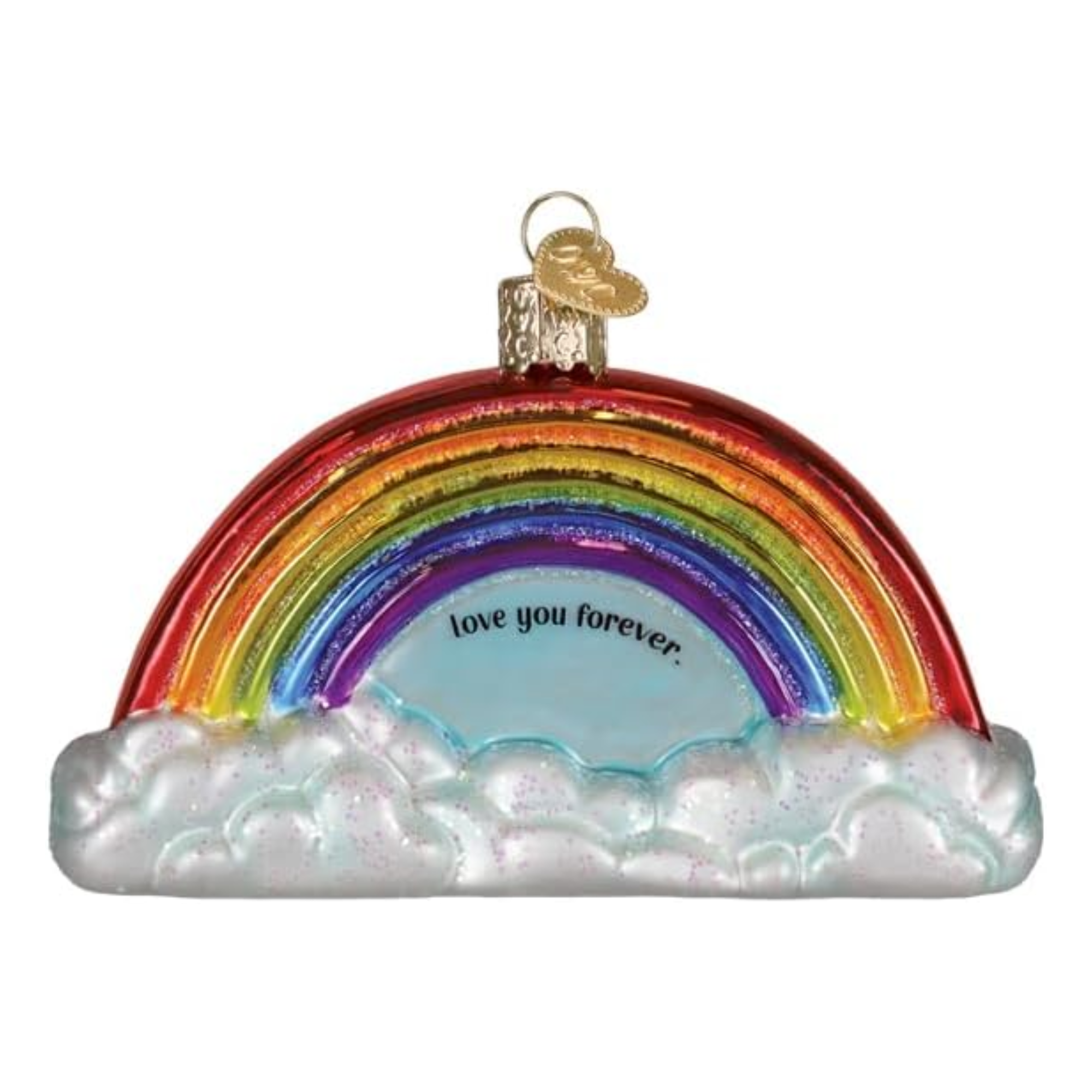 Old World Christmas Blown Glass Ornament for Tree, Pawprints on My Heart