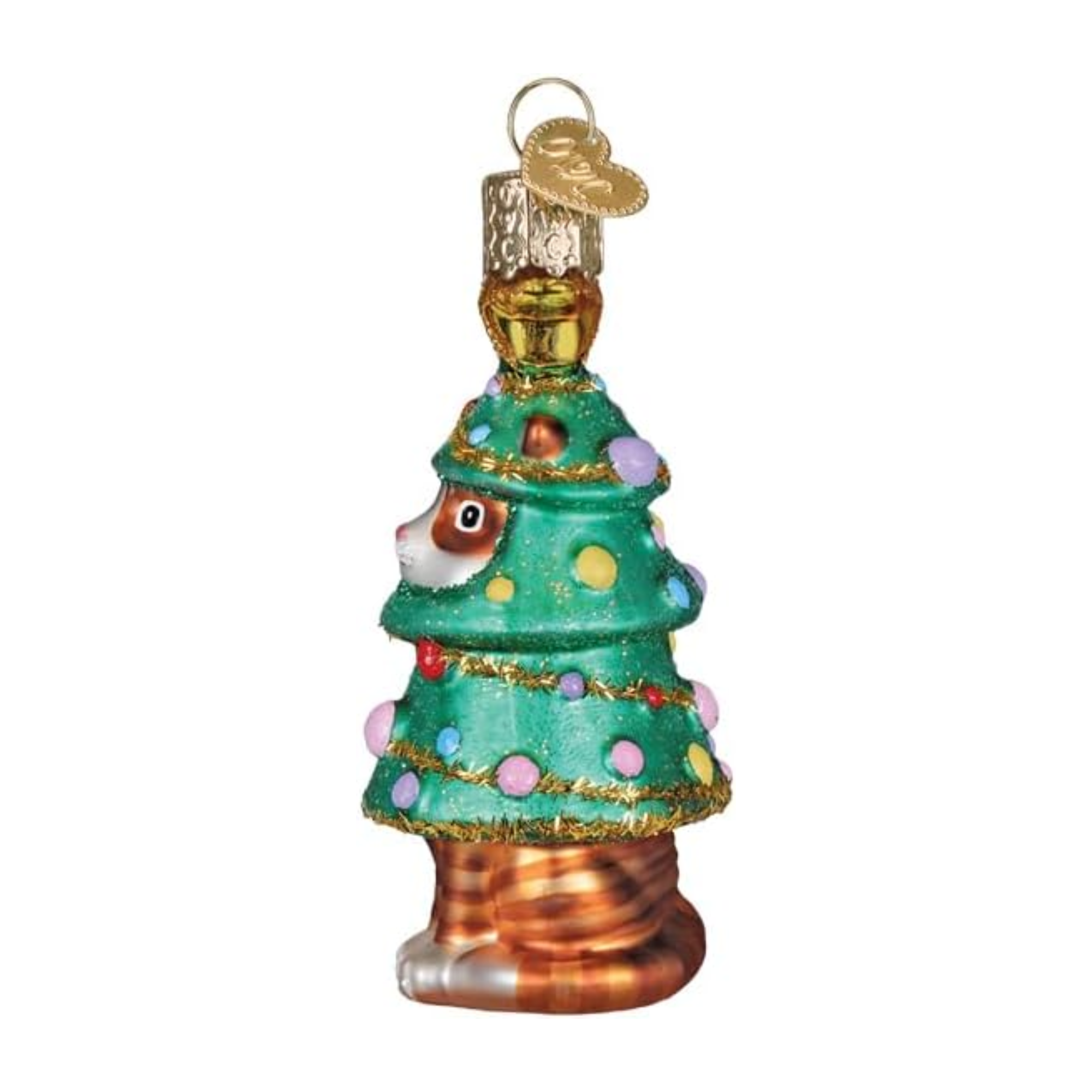 Old World Christmas Blown Glass Ornament for Christmas Tree, Meowmas Tree