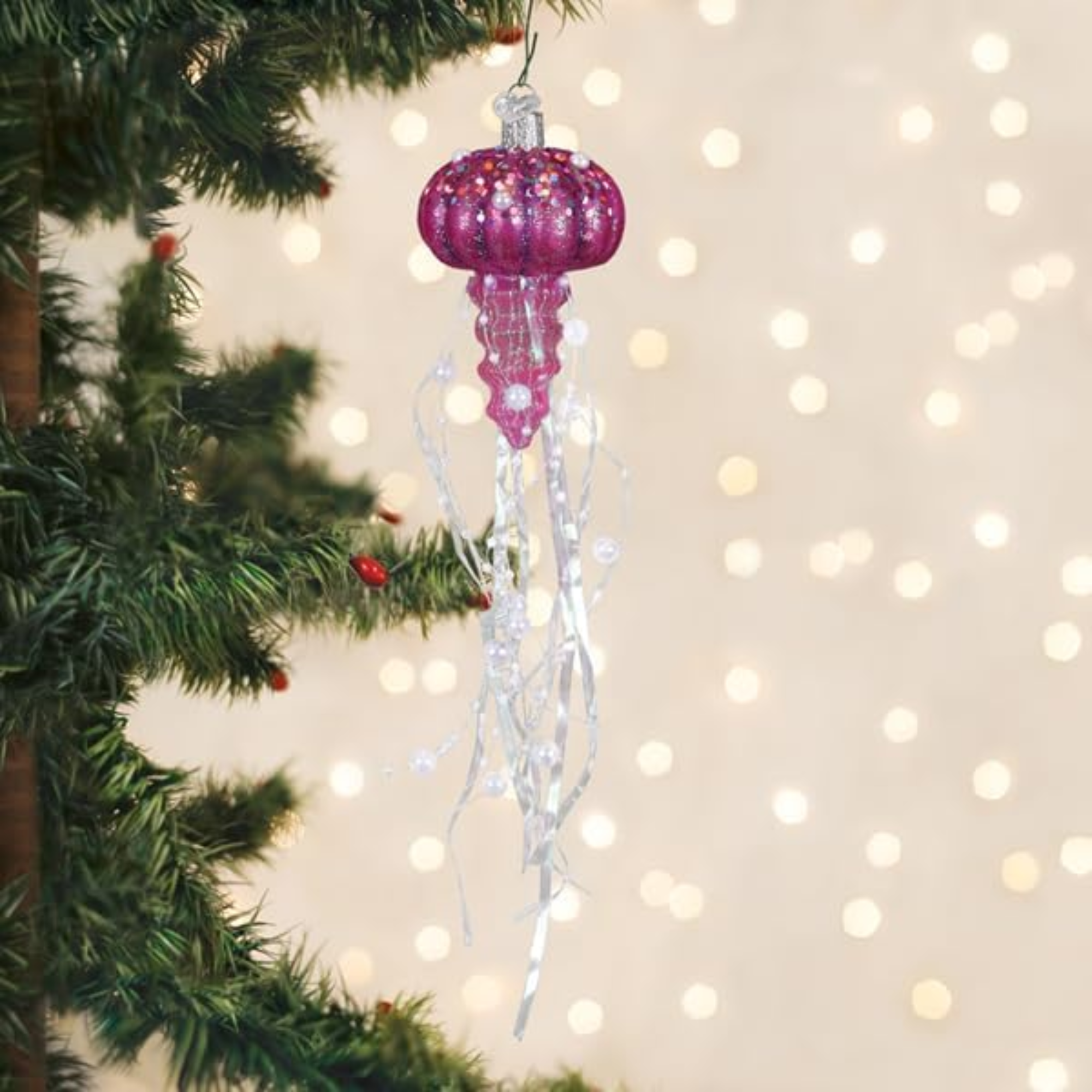 Old World Christmas Blown Glass Ornament for Tree, Shimmering Jelly