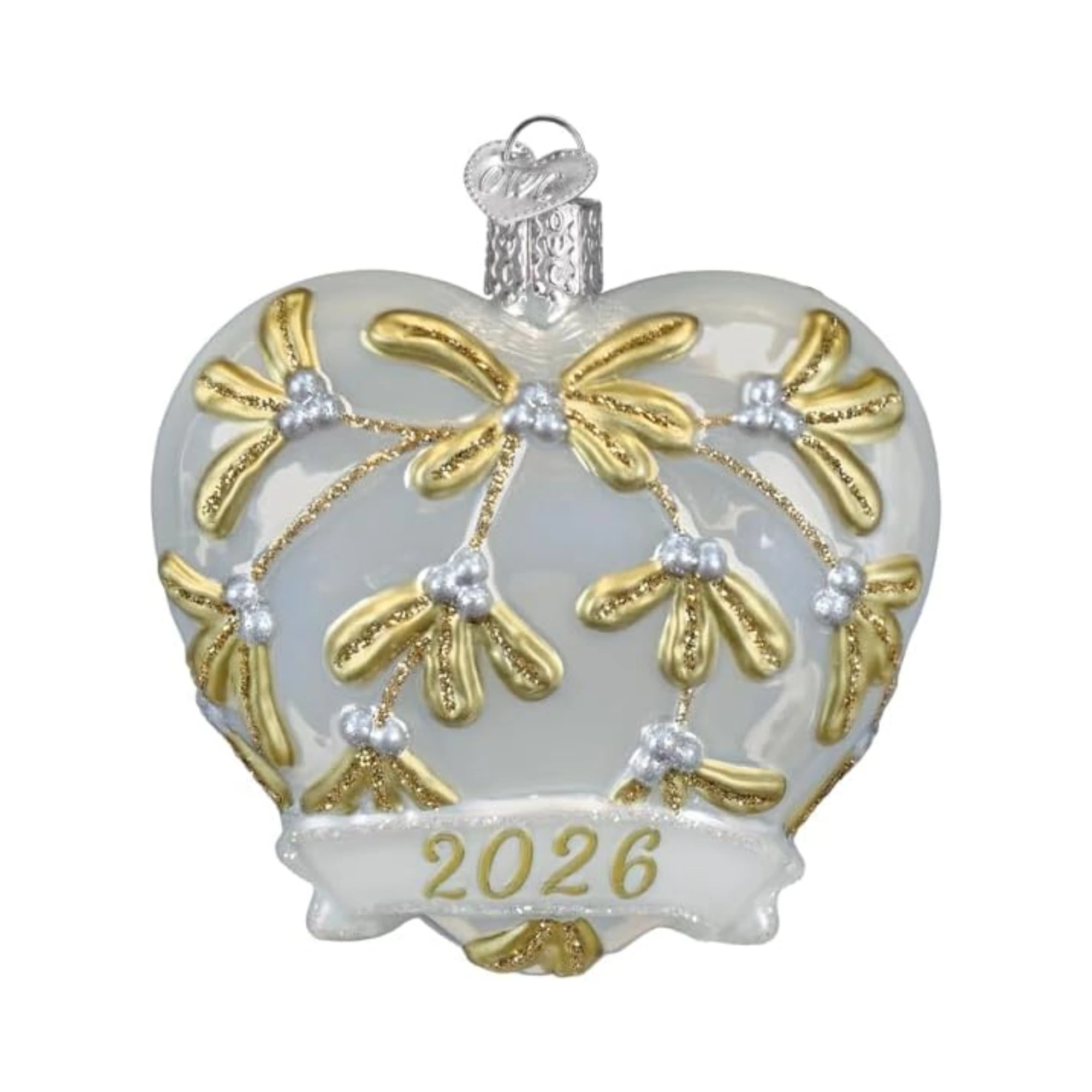 Old World Christmas Blown Glass Ornament for Christmas Tree, 2026 Heart