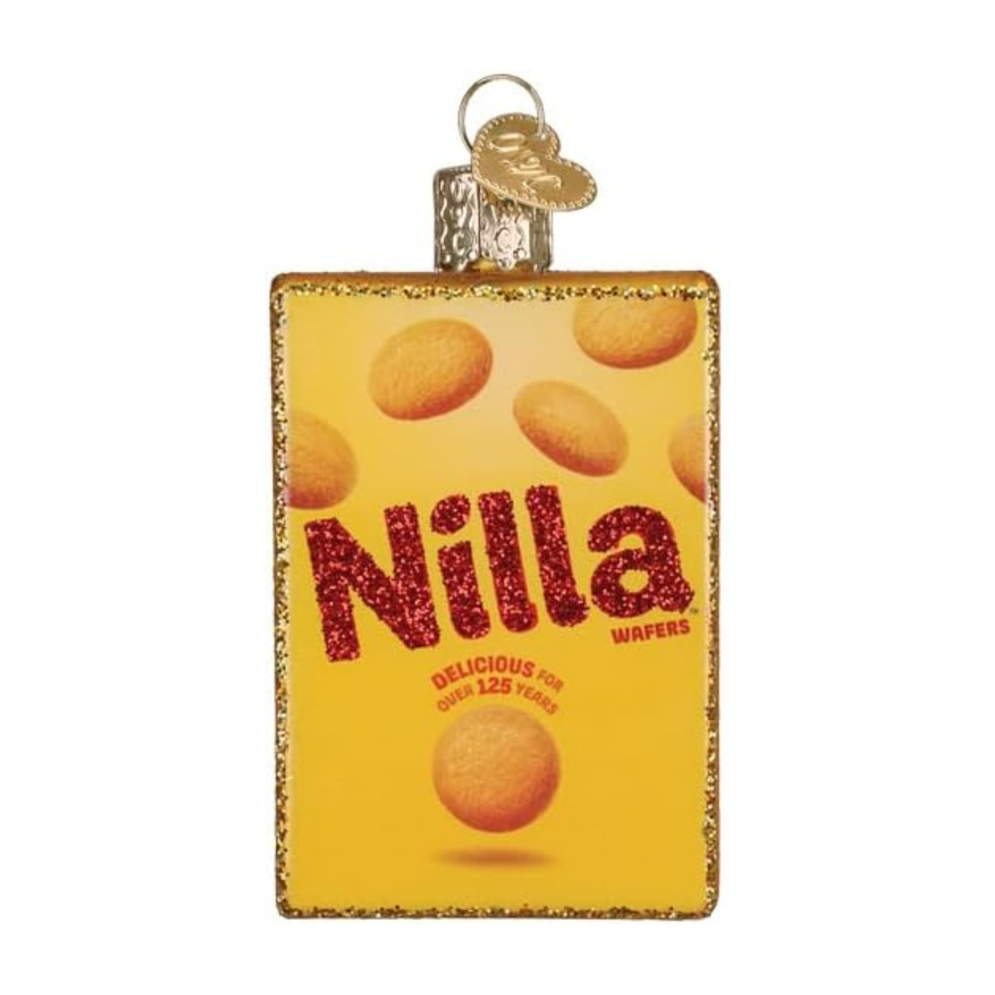 Old World Christmas Blown Glass Tree Ornament, Nilla Wafers