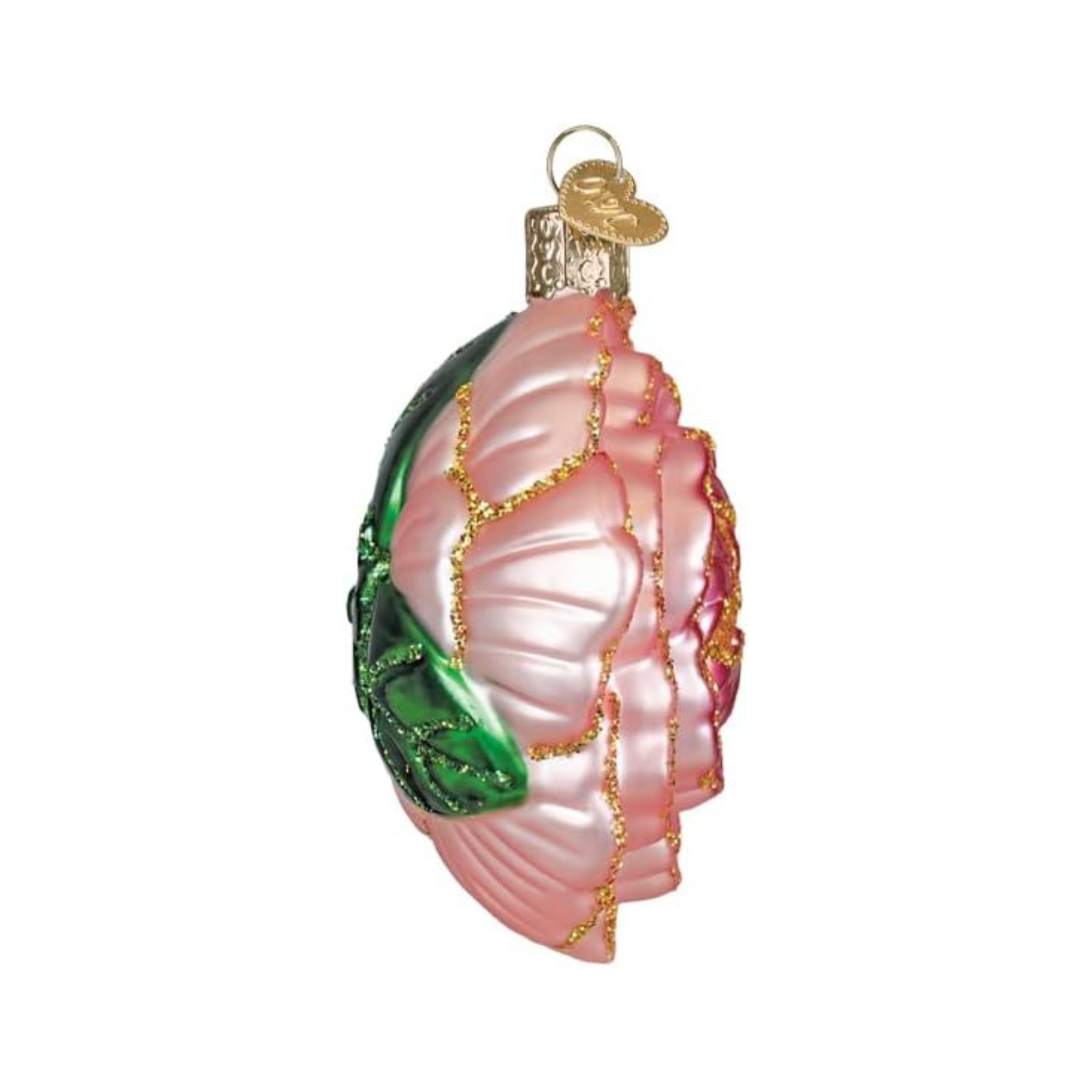 Old World Christmas Blown Glass Tree Ornament, Jeweled Peony Flower