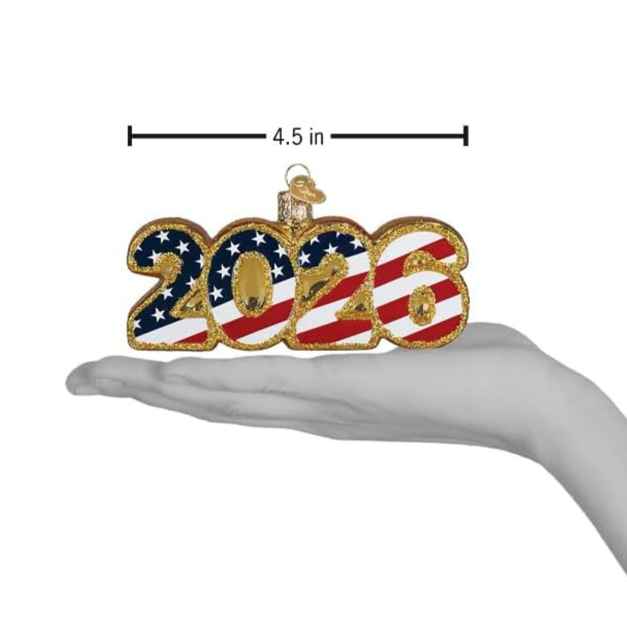 Old World Christmas Blown Glass Tree Ornament, USA 2026 Celebration