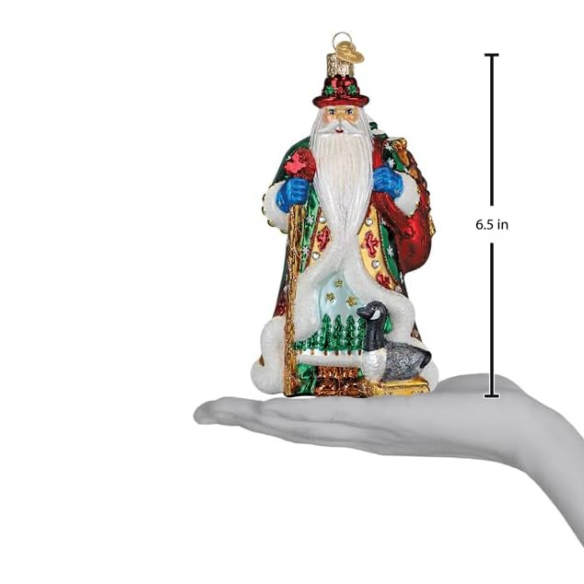 Old World Christmas Blown Glass Tree Ornament, Canadian Santa