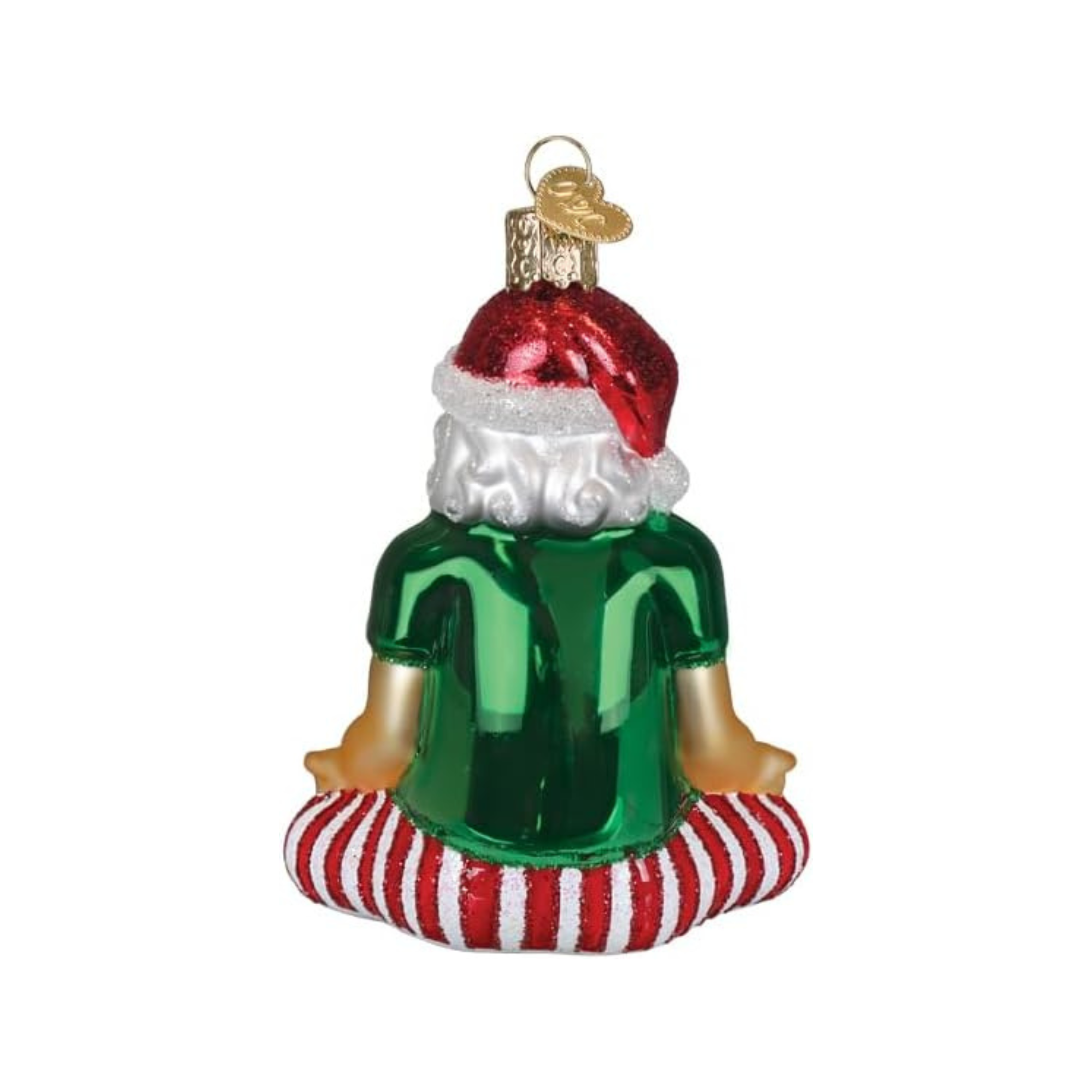 Old World Christmas Blown Glass Tree Ornament, Zen-ta Claus Yoga