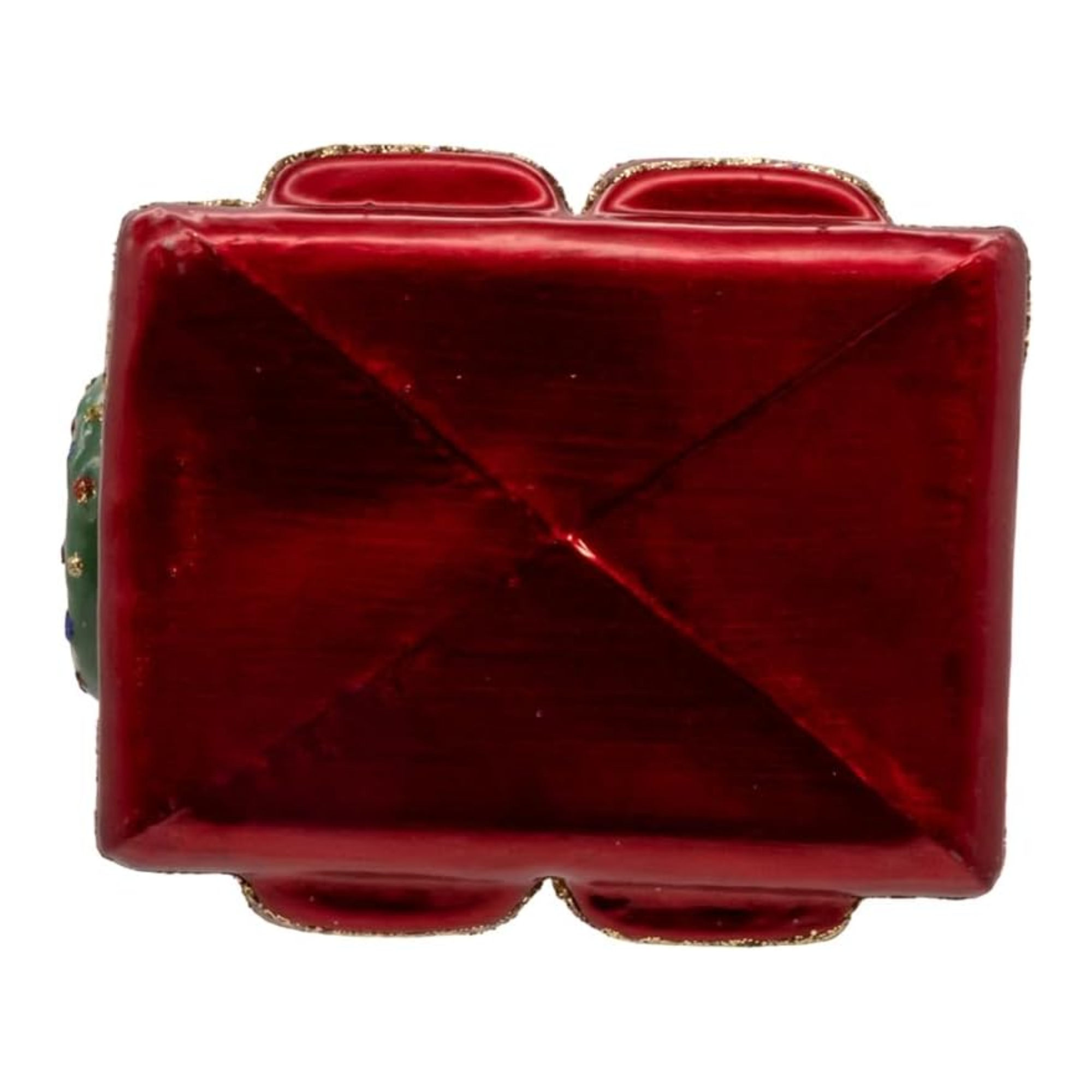 Kurt Adler Noble Gems Glass Santa Ski Gondola Ornament, 5in