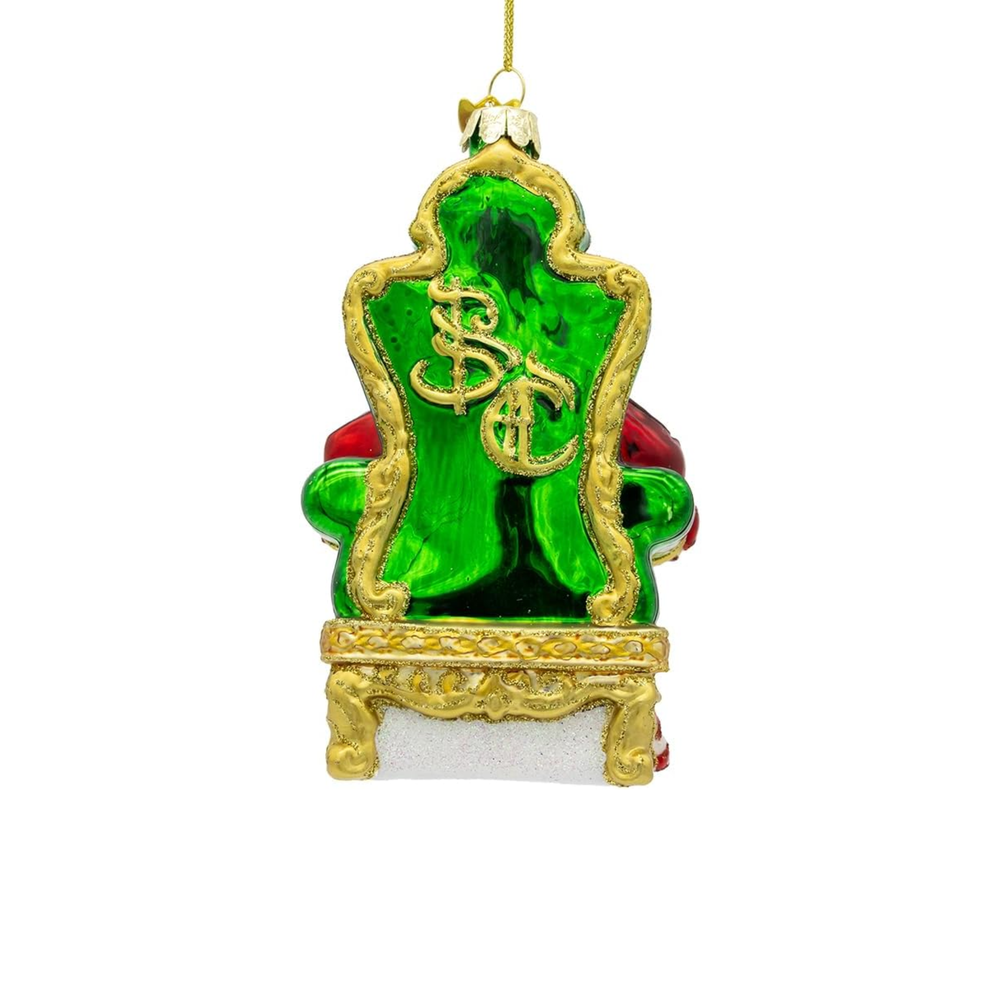 Kurt Adler Bellissimo Glass Ornament Collection, Santa on Throne, 6in