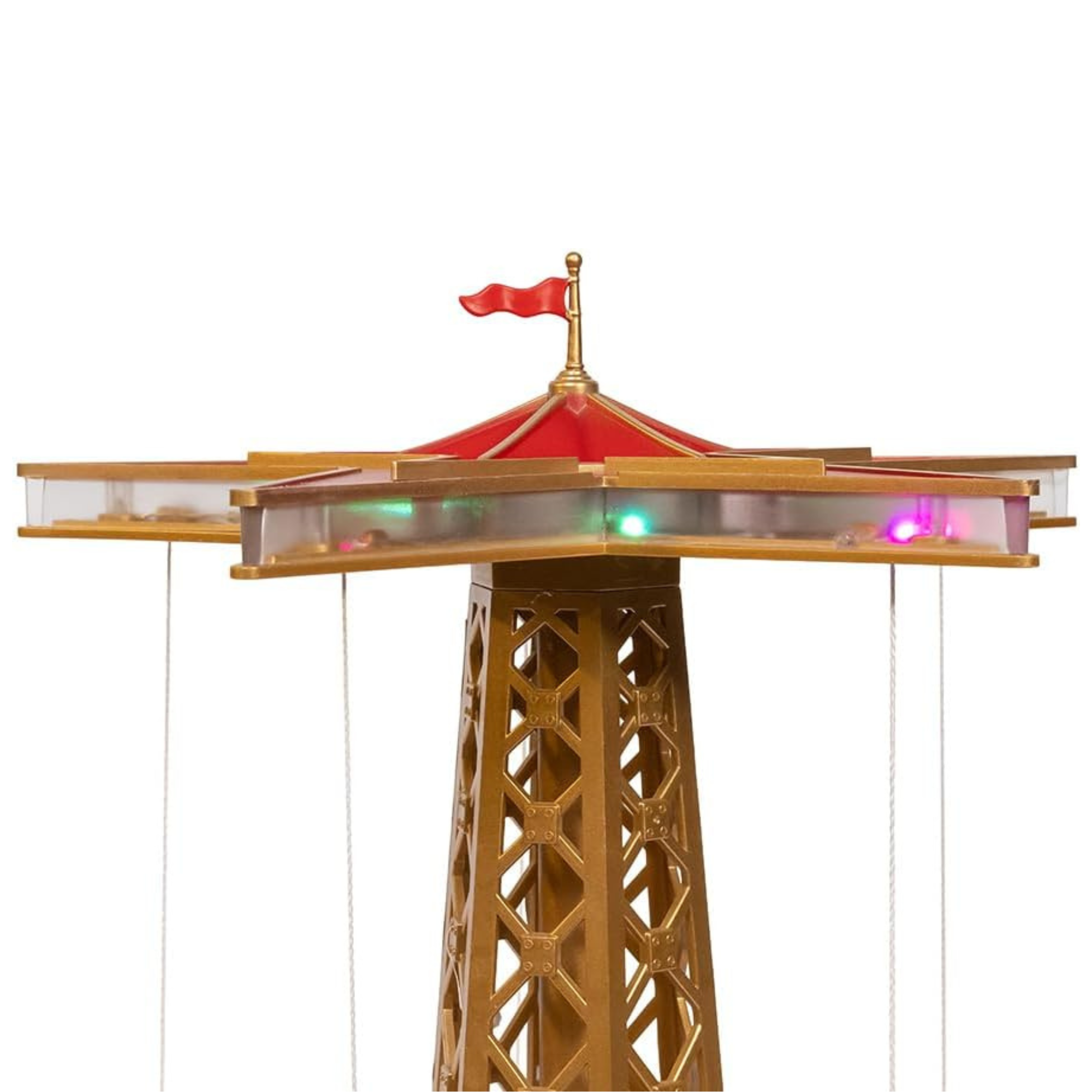 Kurt Adler LED Lighted Musical Santa Balloon Drop Table Piece, 18in