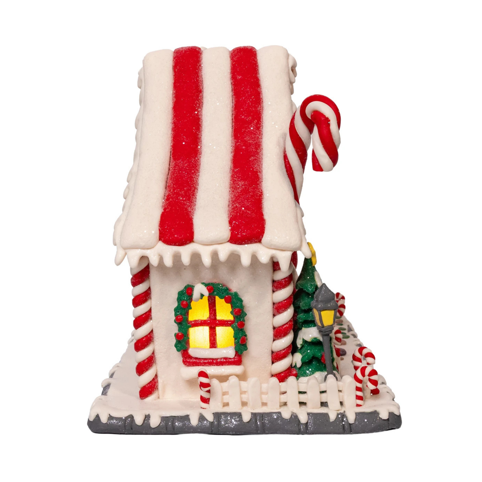 Kurt Adler LED Candy Cane Lane House, 11in