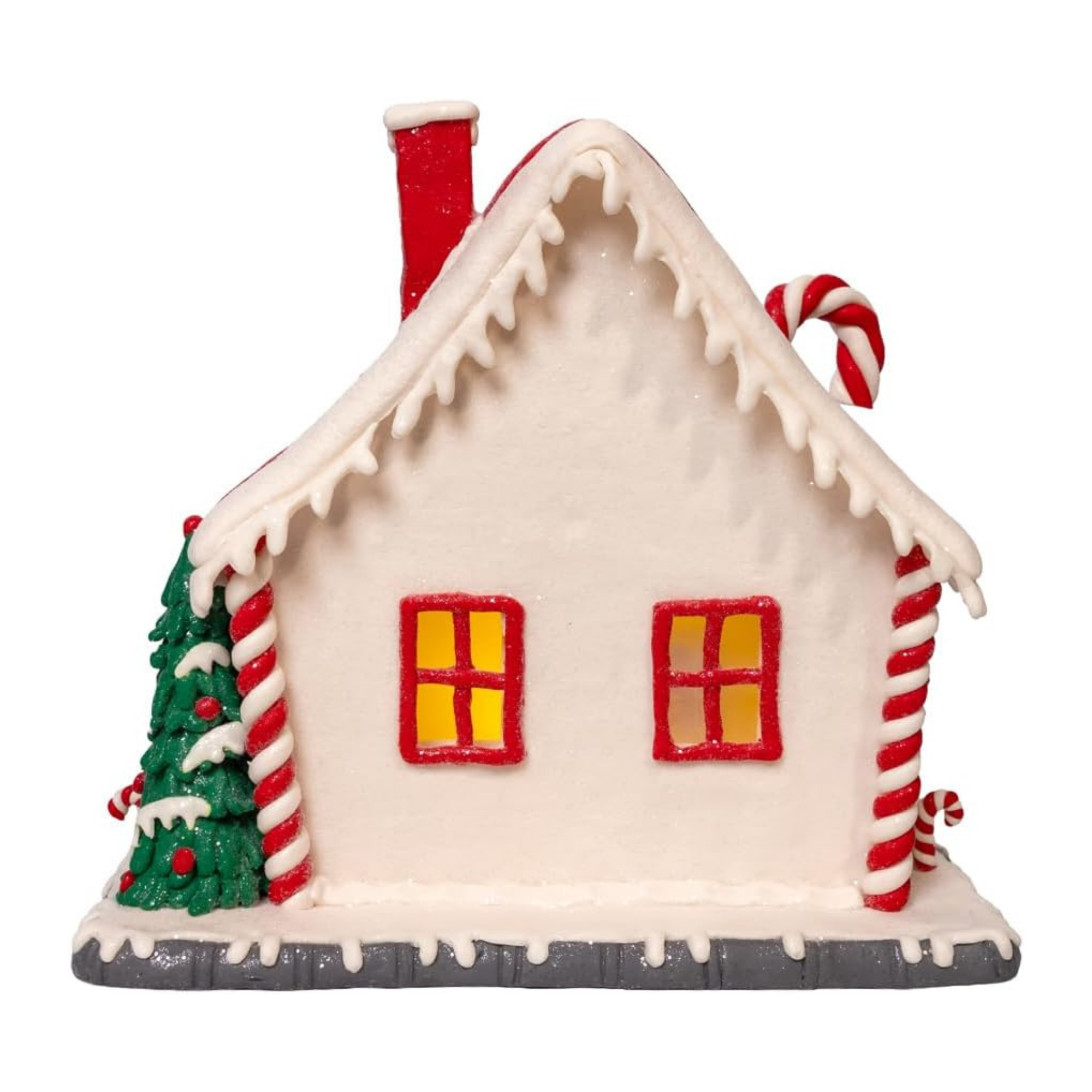 Kurt Adler LED Candy Cane Lane House, 11in