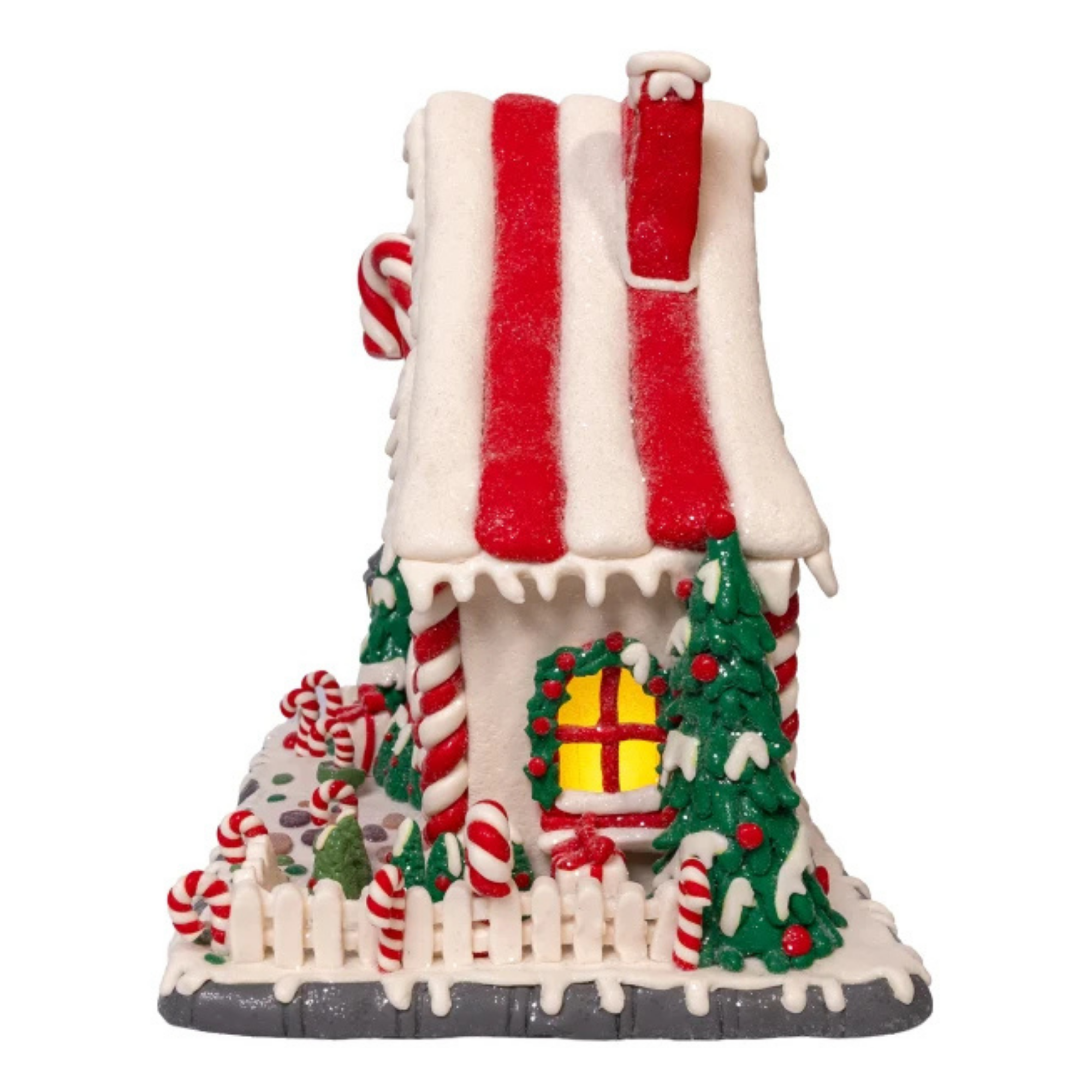 Kurt Adler LED Candy Cane Lane House, 11in