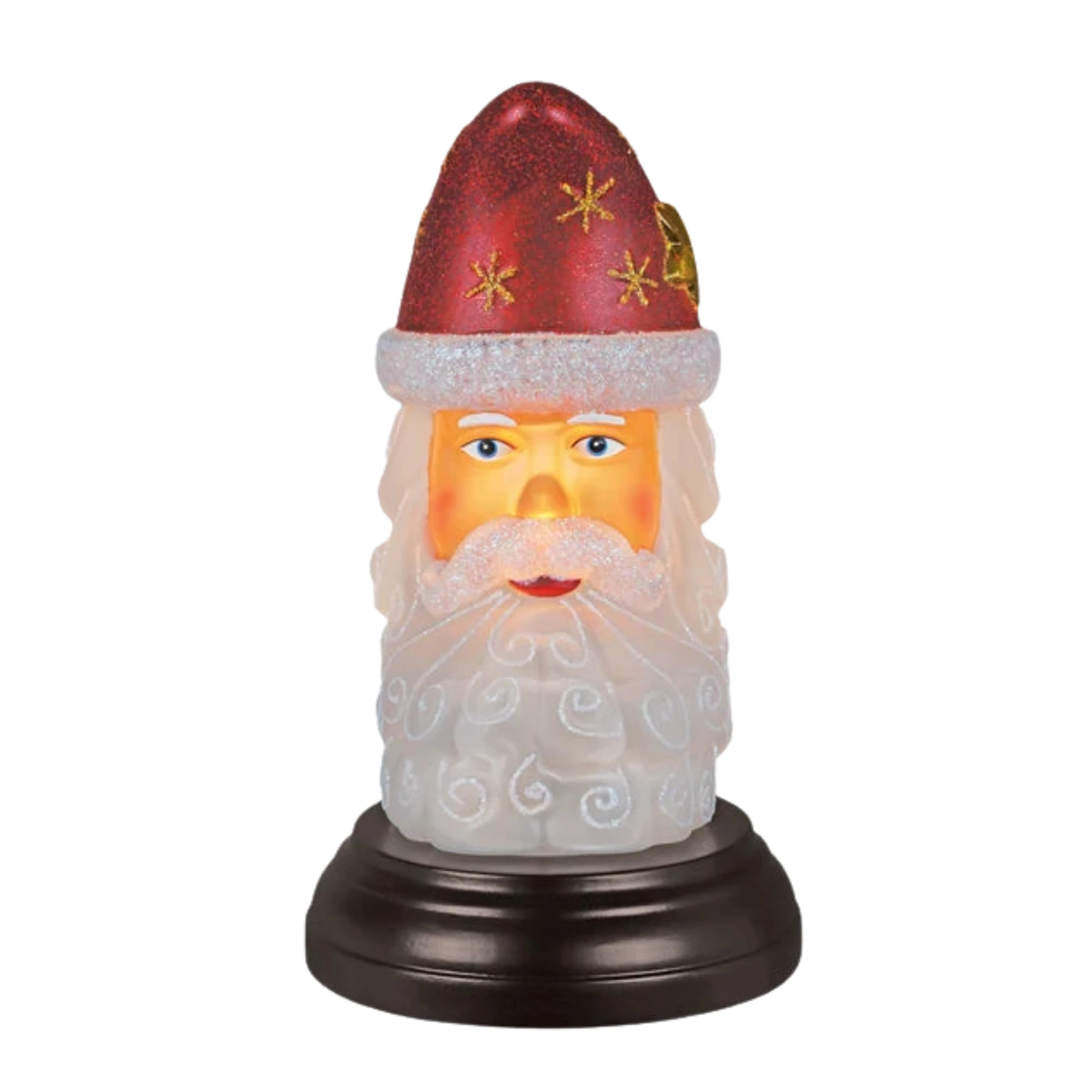 Old World Christmas Santa Moon Face Light, 9.5in