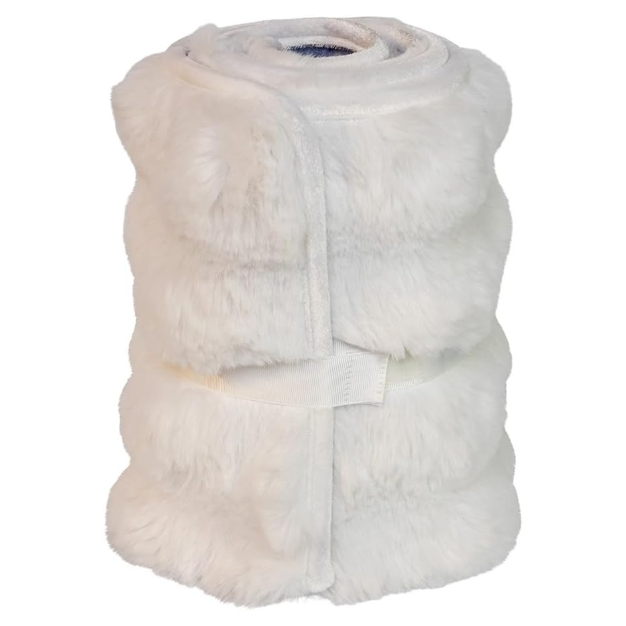Kurt Adler Faux Fur Tree Collar, White, 24in