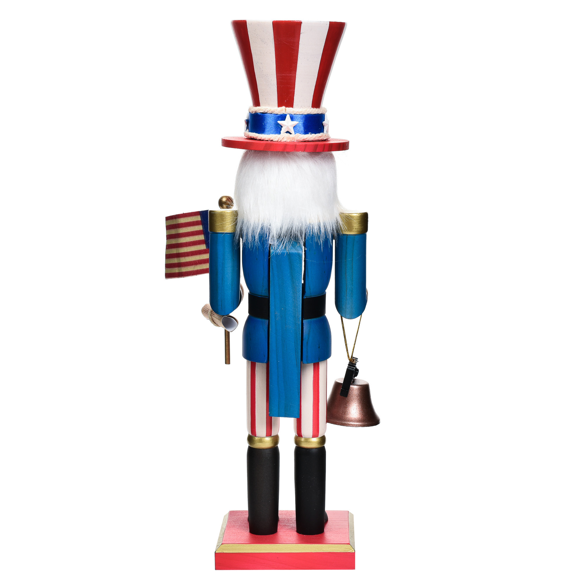 Garden Elements Black Forest Beech Wood Uncle Sam Nutcracker, 15.25in